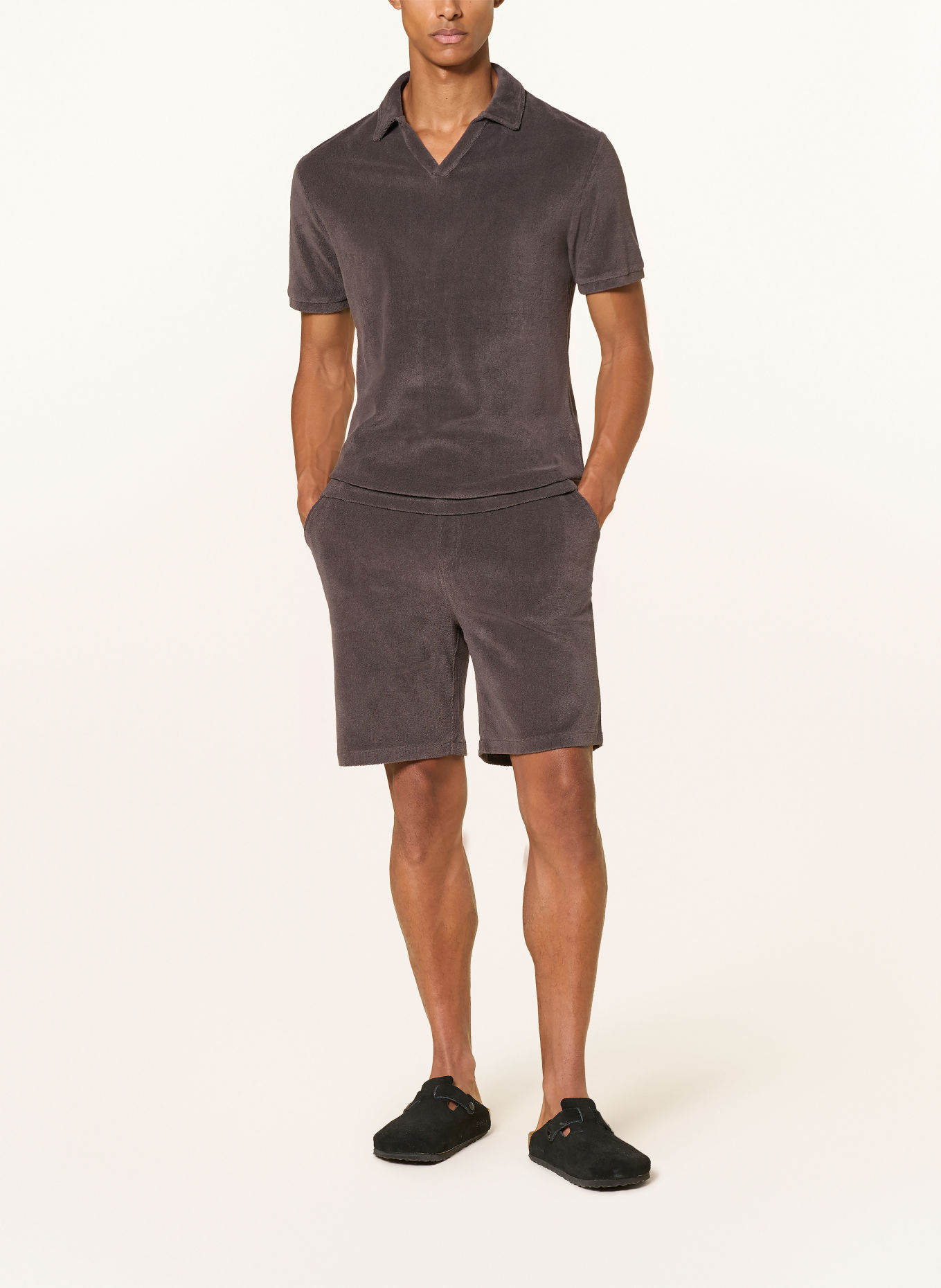 Juvia Frottee-Shorts DAMEON: DUNKELGRAU