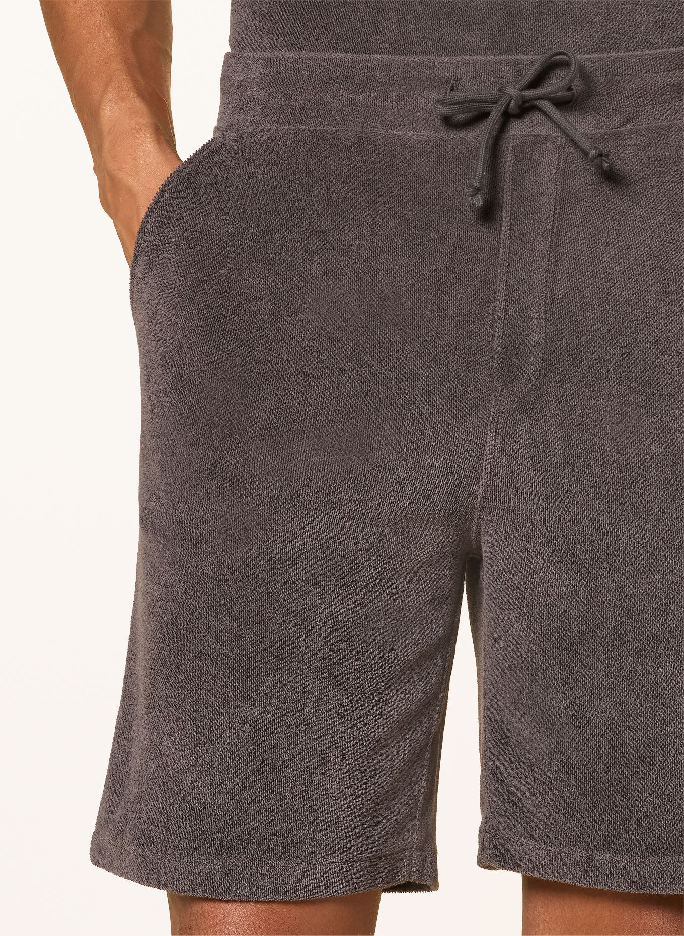 Juvia Frottee-Shorts DAMEON: DUNKELGRAU