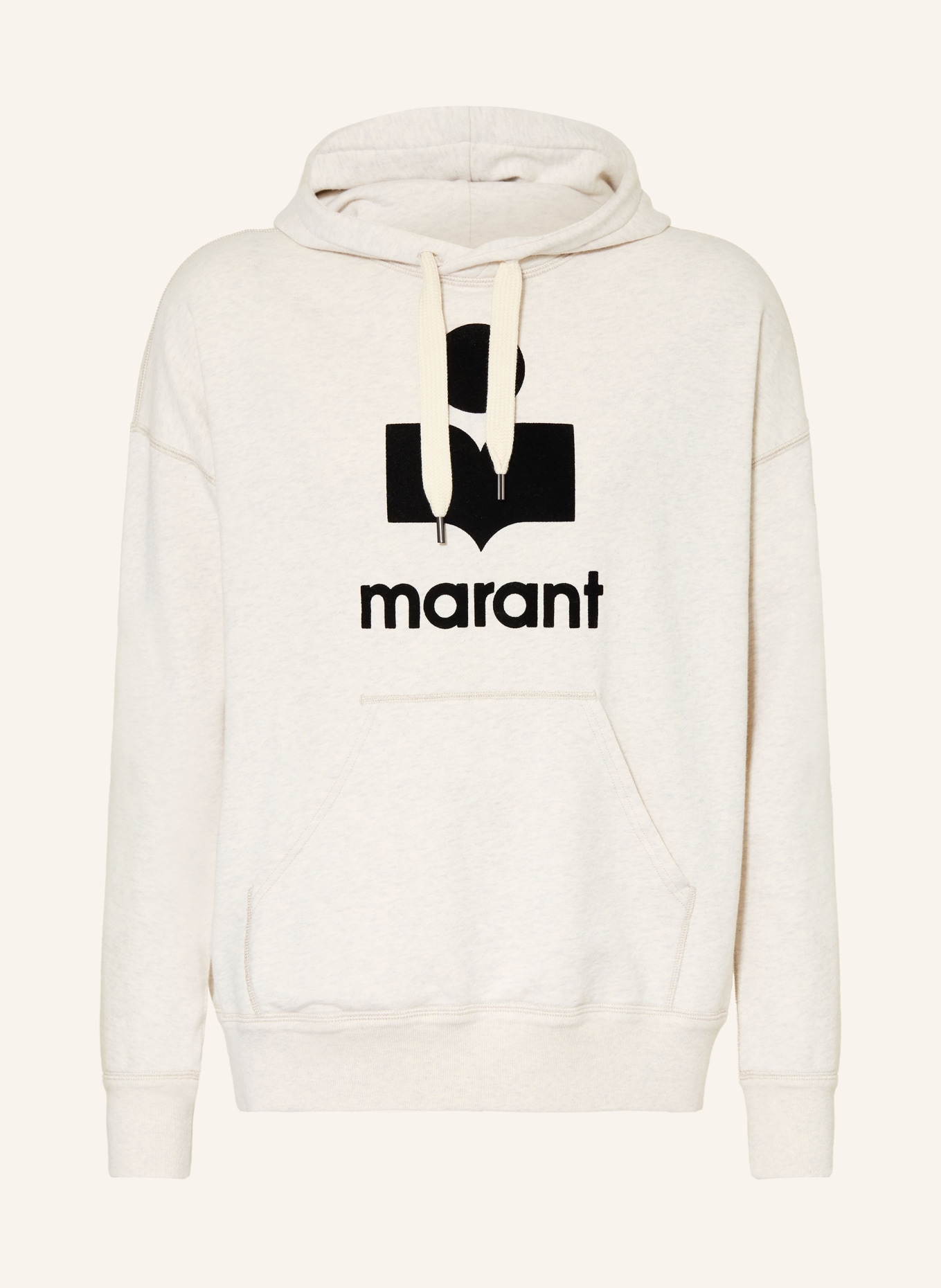 ISABEL MARANT Mikina s kapucí MILEY: SVĚTLE ŠEDÁ / ČERNÁ