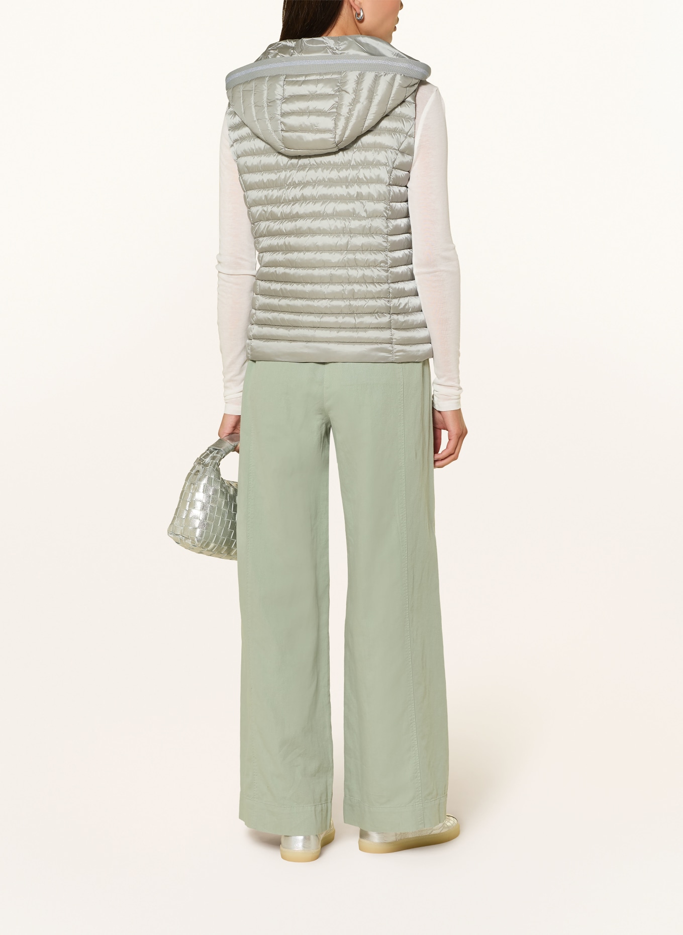 monari Gilet matelassé avec fil pailleté: GRIS