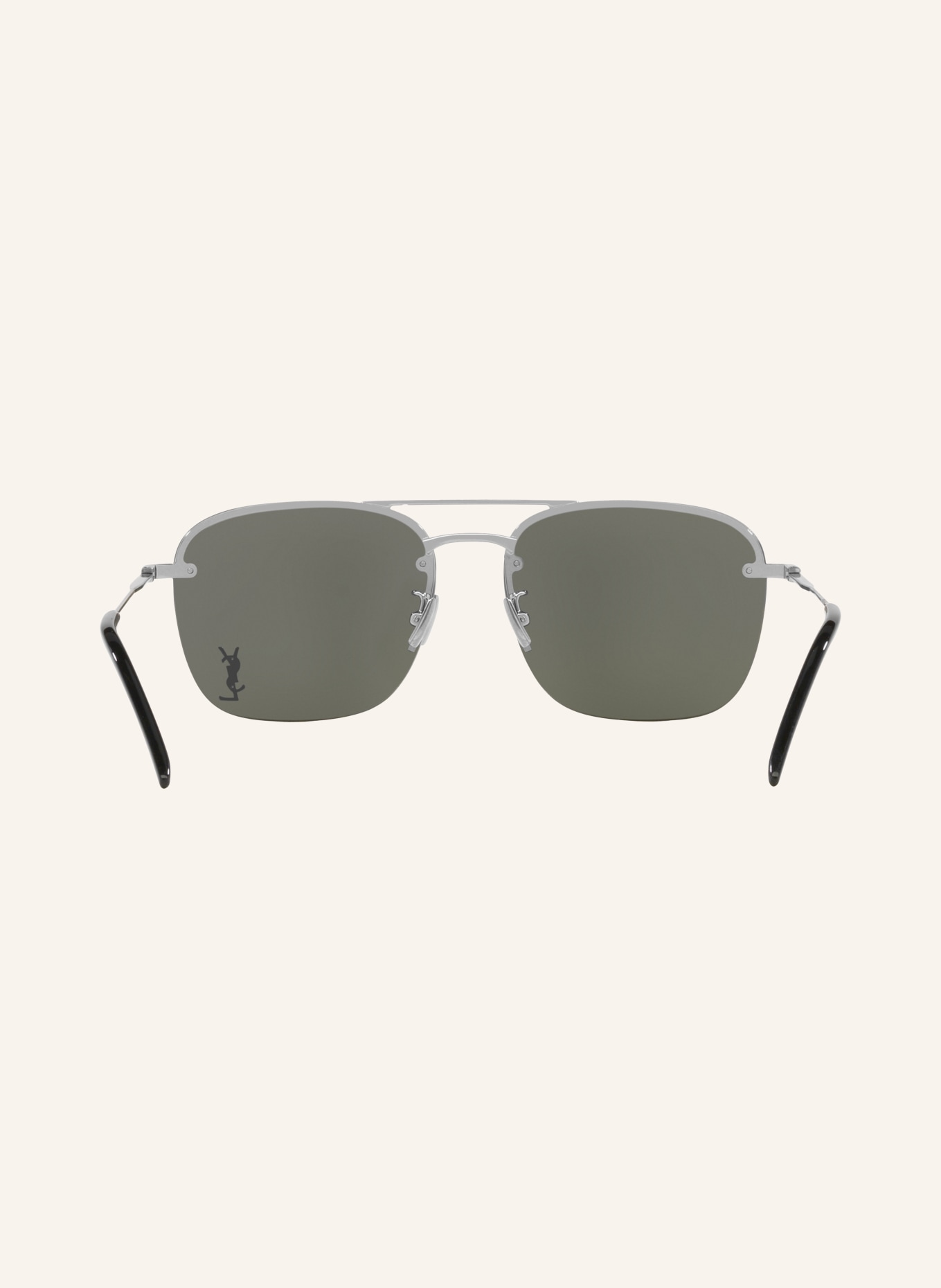 SAINT LAURENT Zonnebril YS000490: ZILVER GLANZEND/ GRIJS