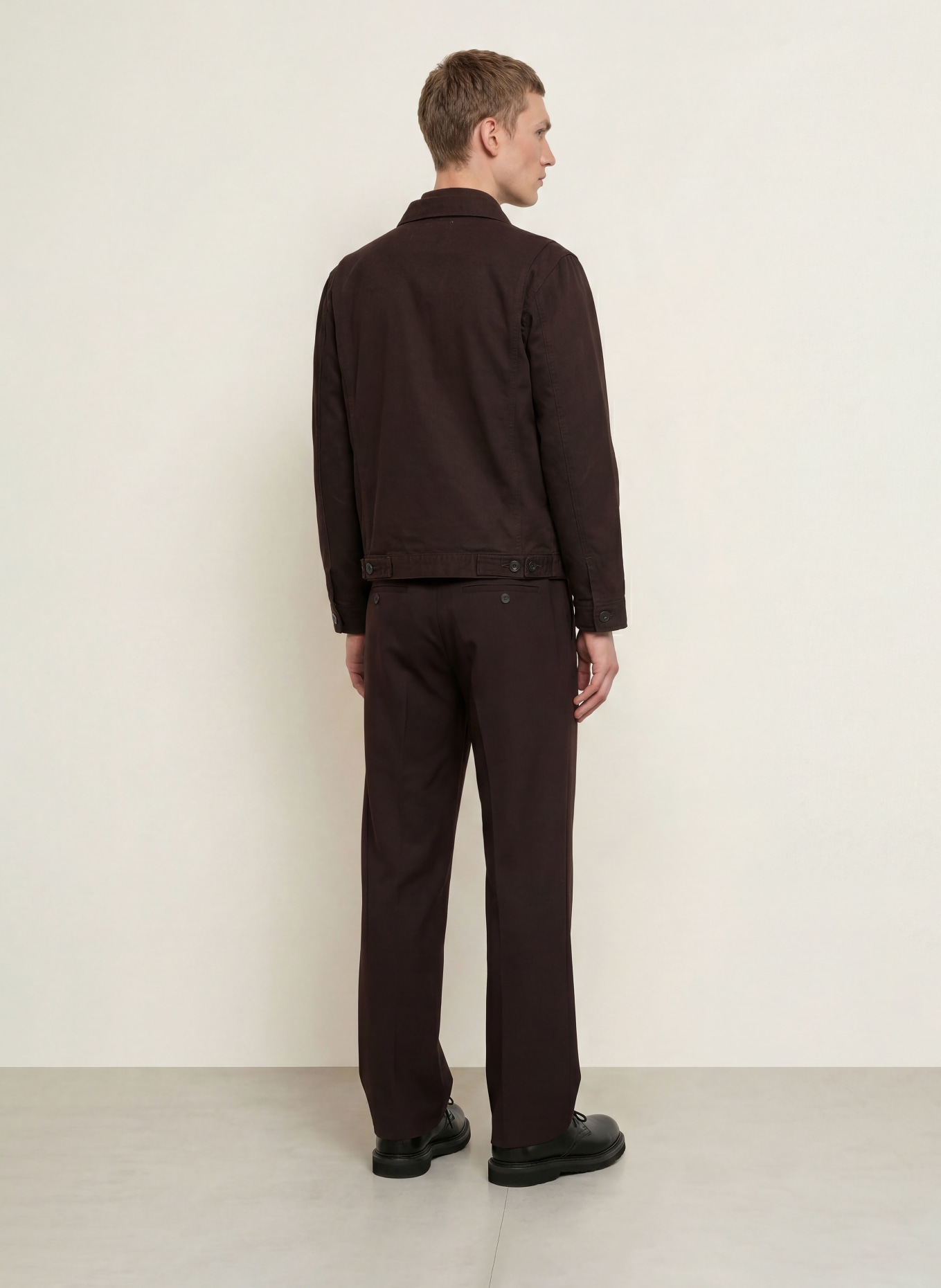 SANDRO Jerseyhose Straight Fit: DUNKELBRAUN