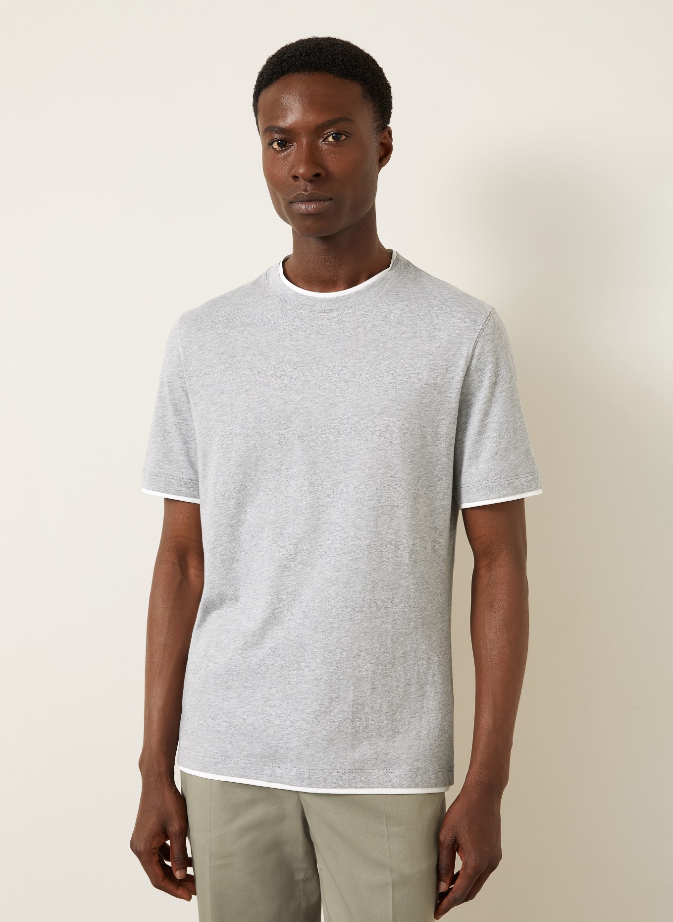 BRUNELLO CUCINELLI T-shirt: JASNOCZARY / BIAŁY