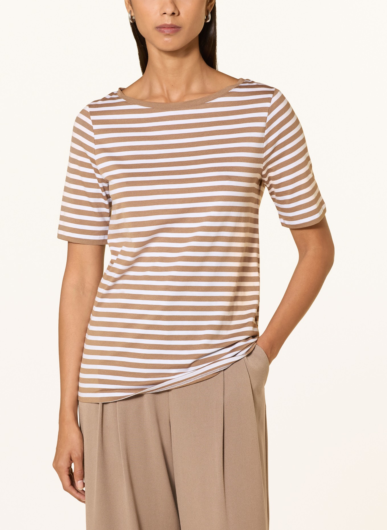 MAERZ MUENCHEN T-shirt: BEIGE / BLANC
