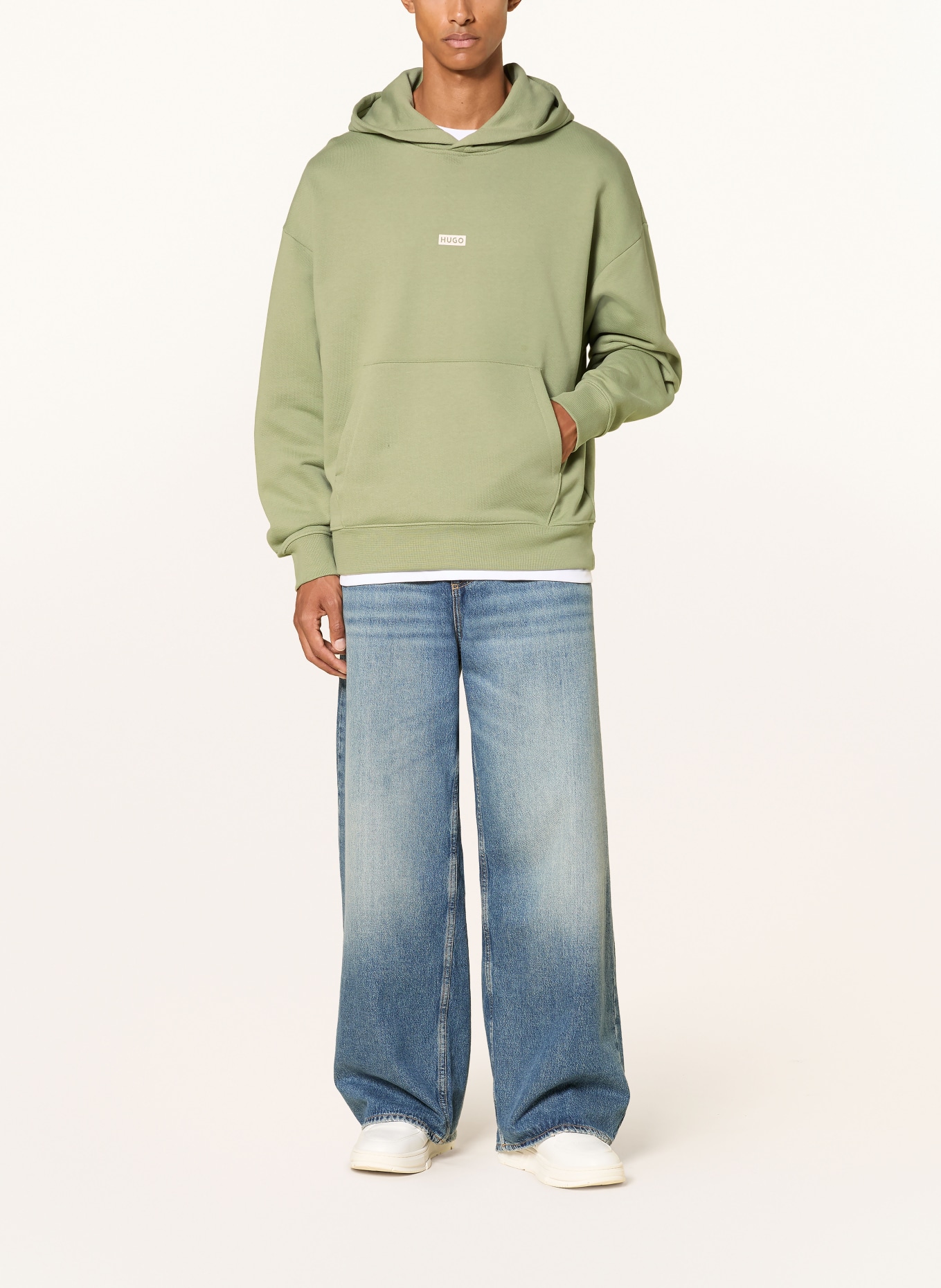 HUGO Hoodie NAZARDO: LICHTGROEN