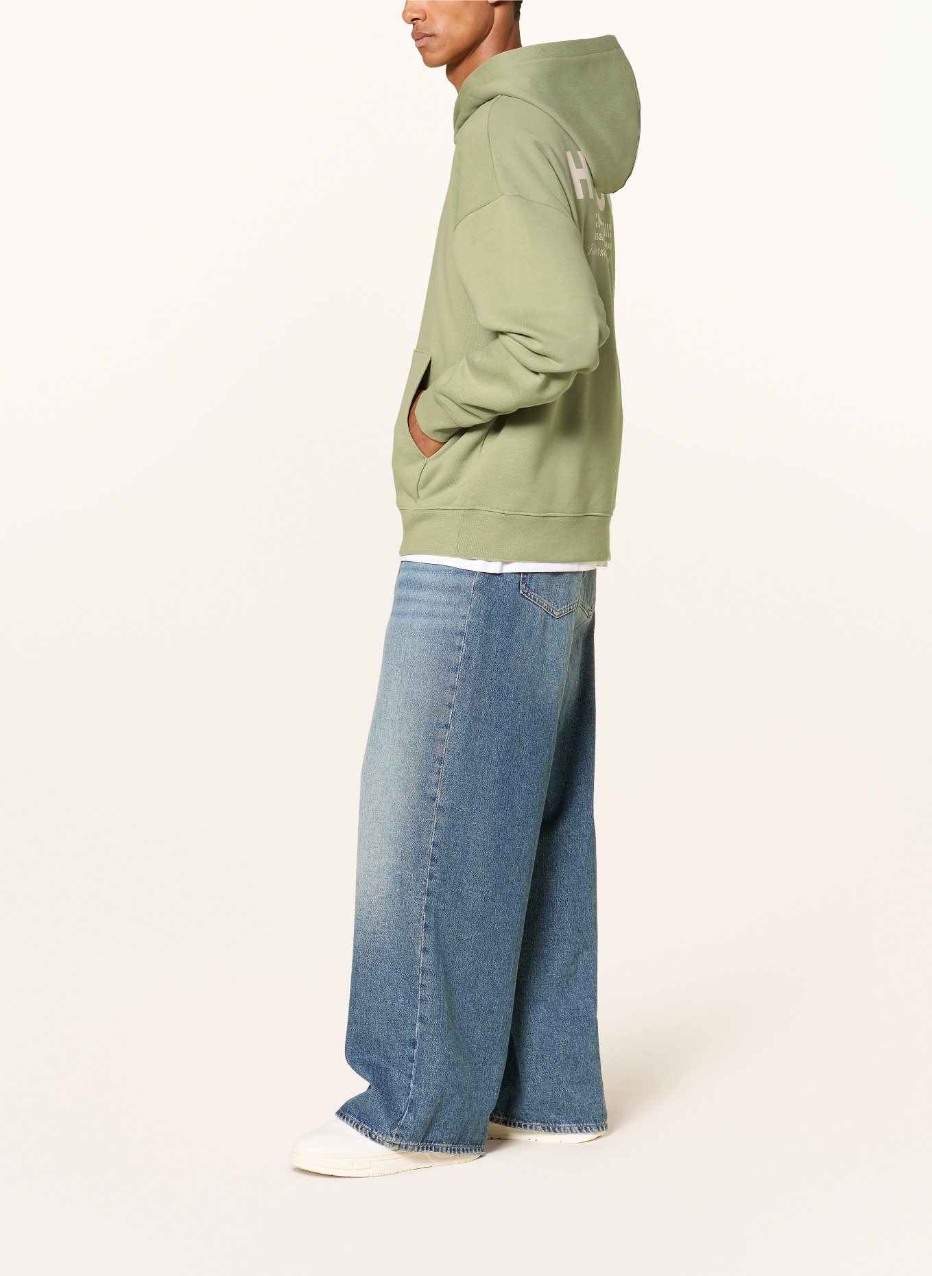 HUGO Hoodie NAZARDO: LICHTGROEN