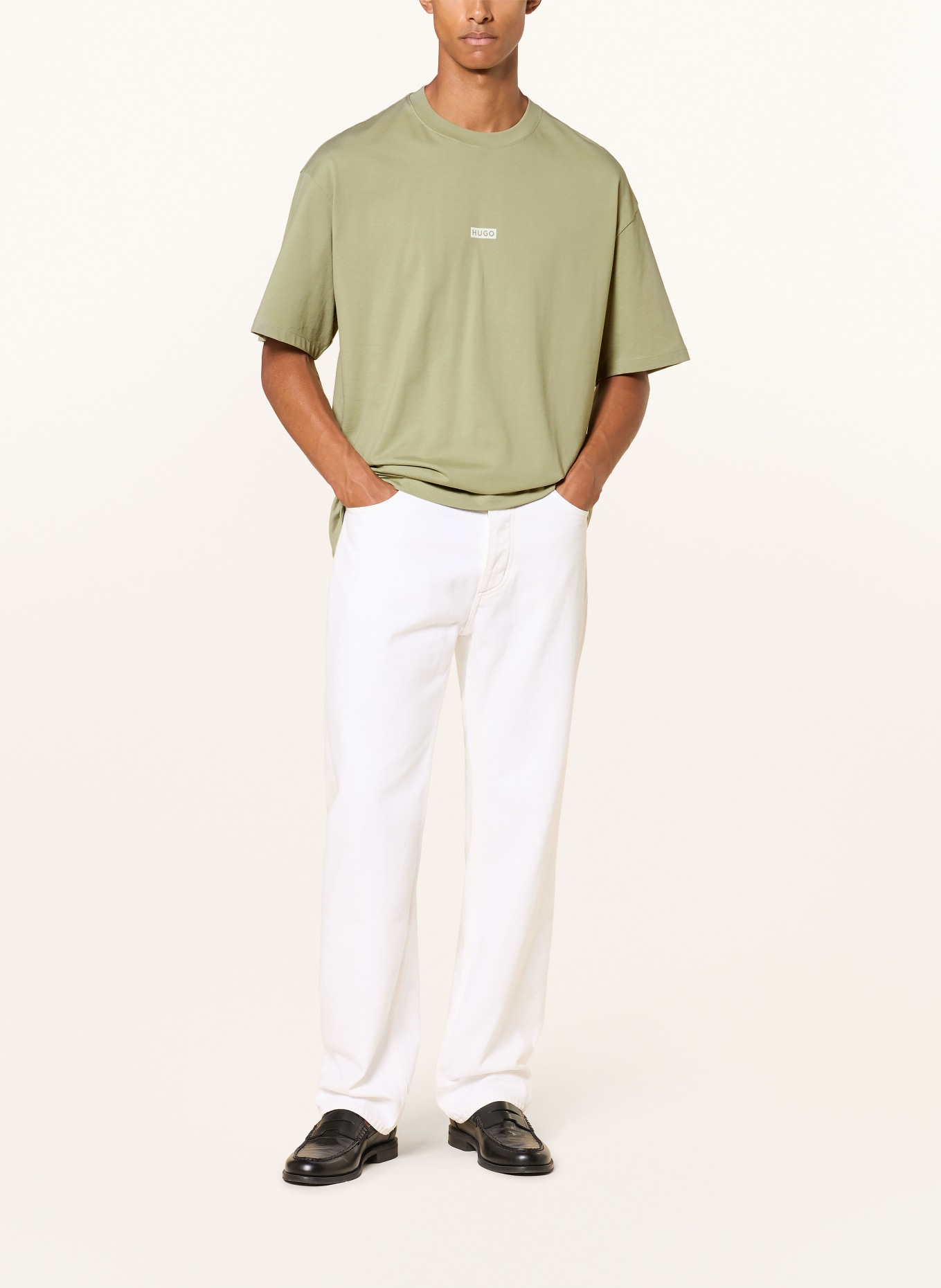 HUGO T-shirt NALONO: LICHTGROEN