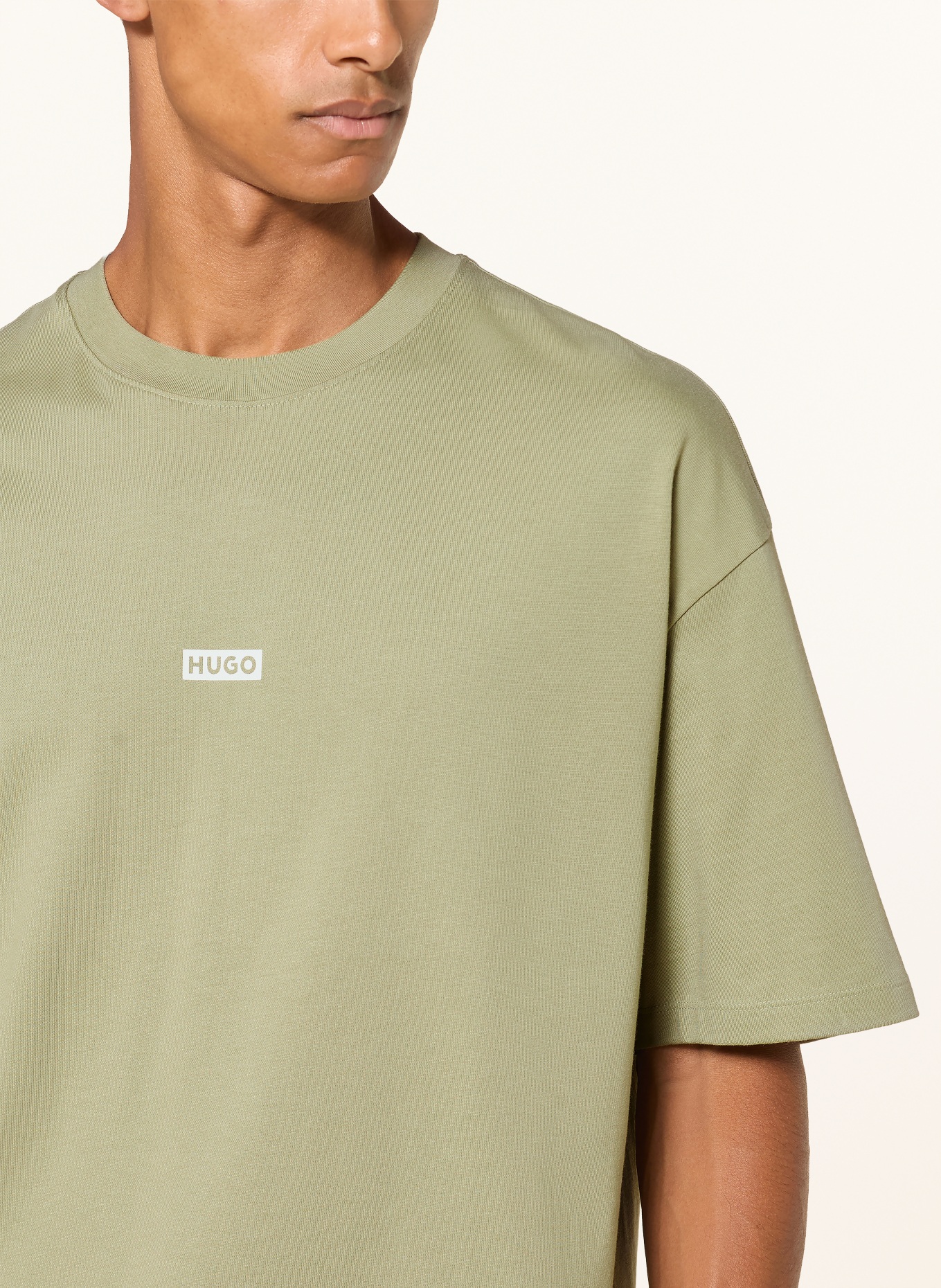 HUGO T-shirt NALONO: LICHTGROEN