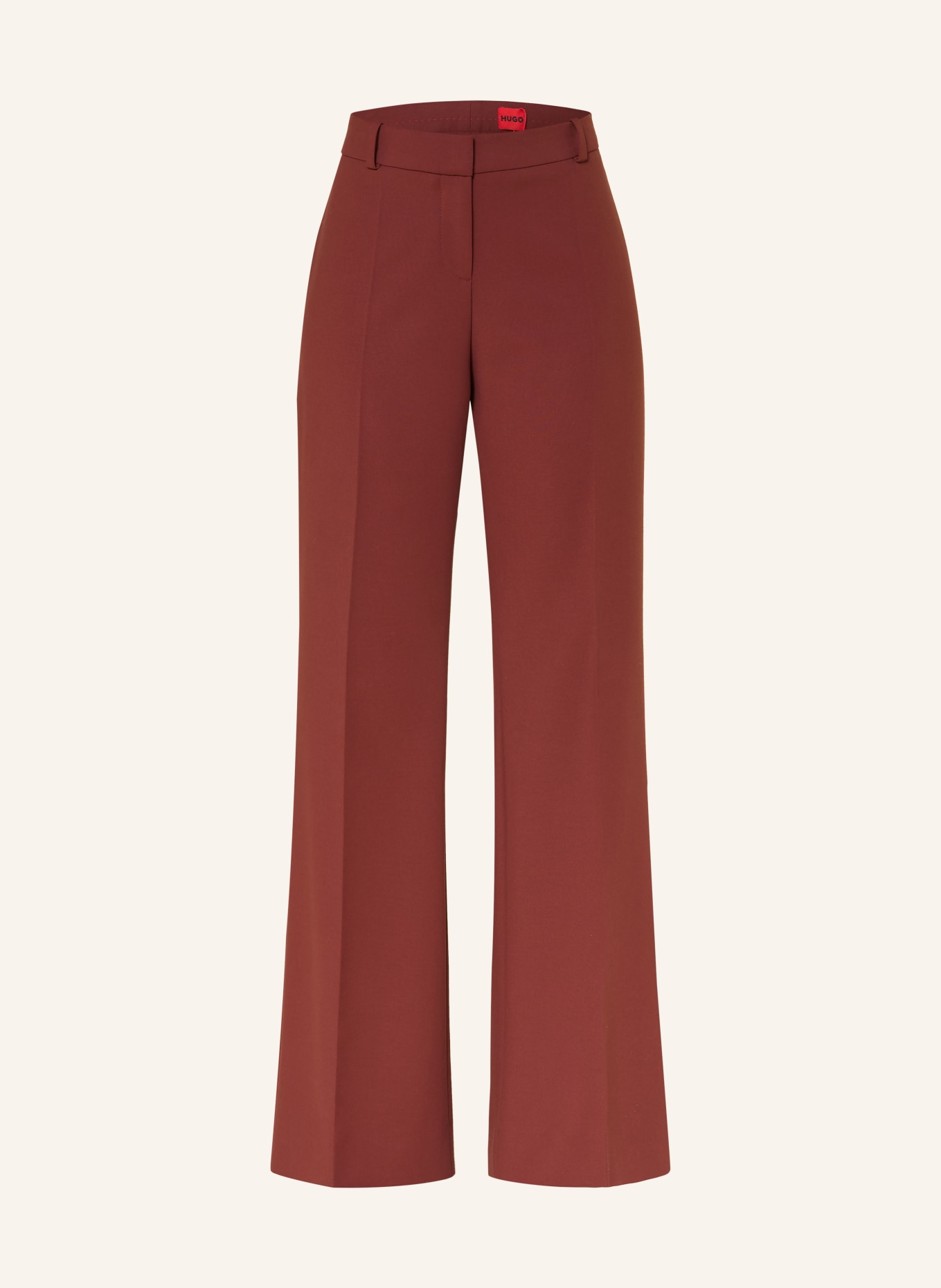 HUGO Bootcut-Hose HILOTINNA: DUNKELROT