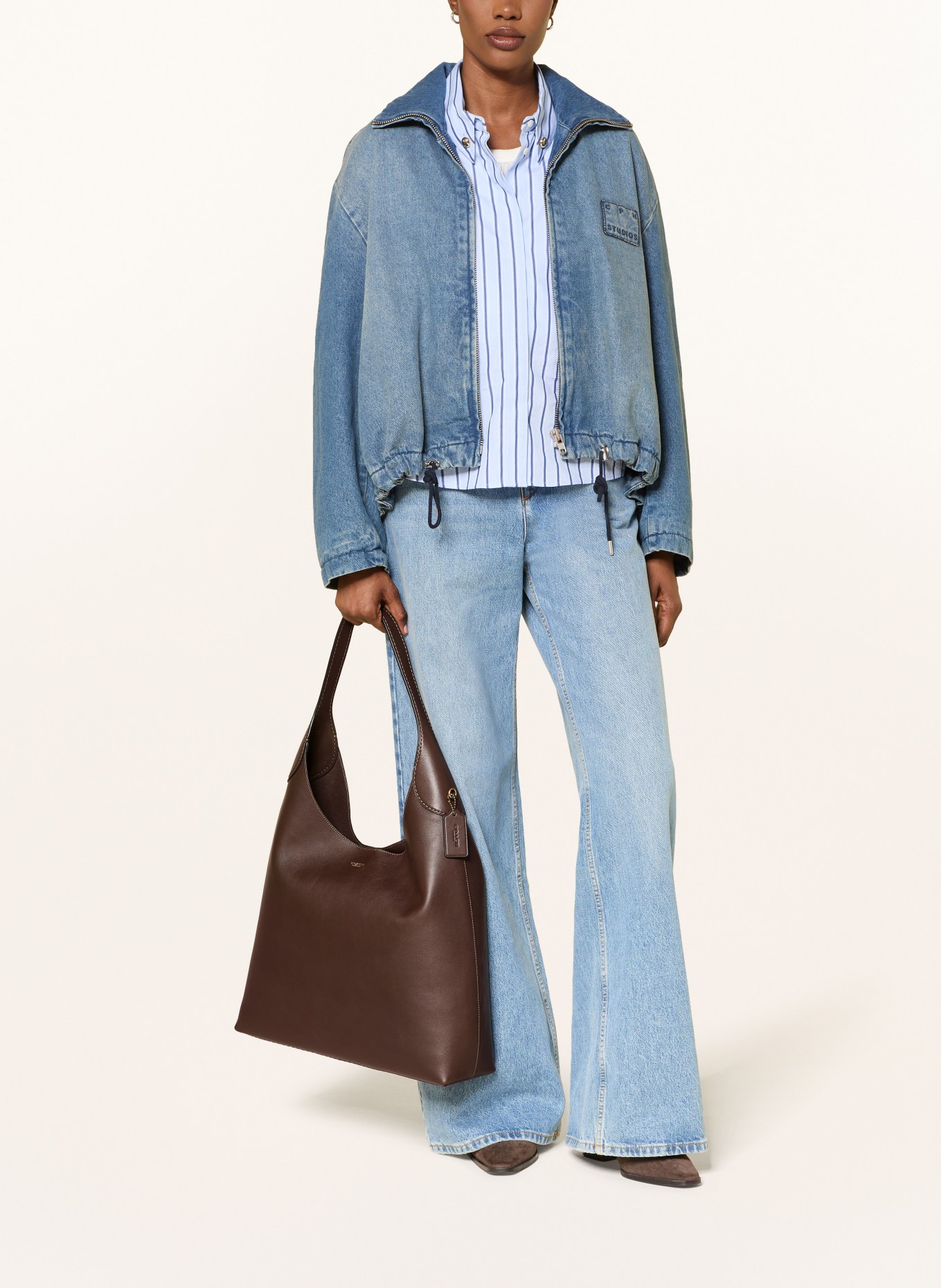 COACH Beuteltasche BROOKLYN LARGE: DUNKELBRAUN