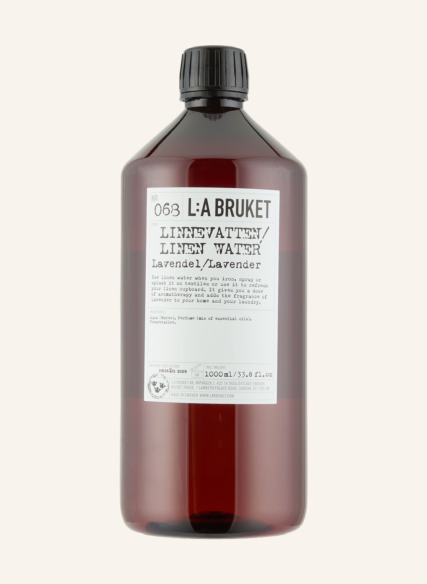 L:A BRUKET Eau de repassage 068 LAVANDE: MARRON FONCÉ