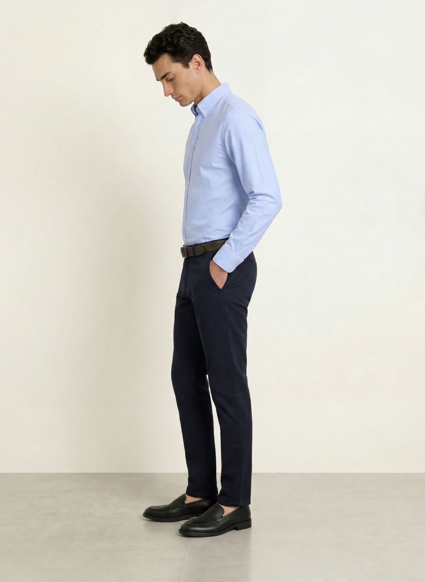 HACKETT LONDON Oxford overhemd Slim Fit: LICHTBLAUW