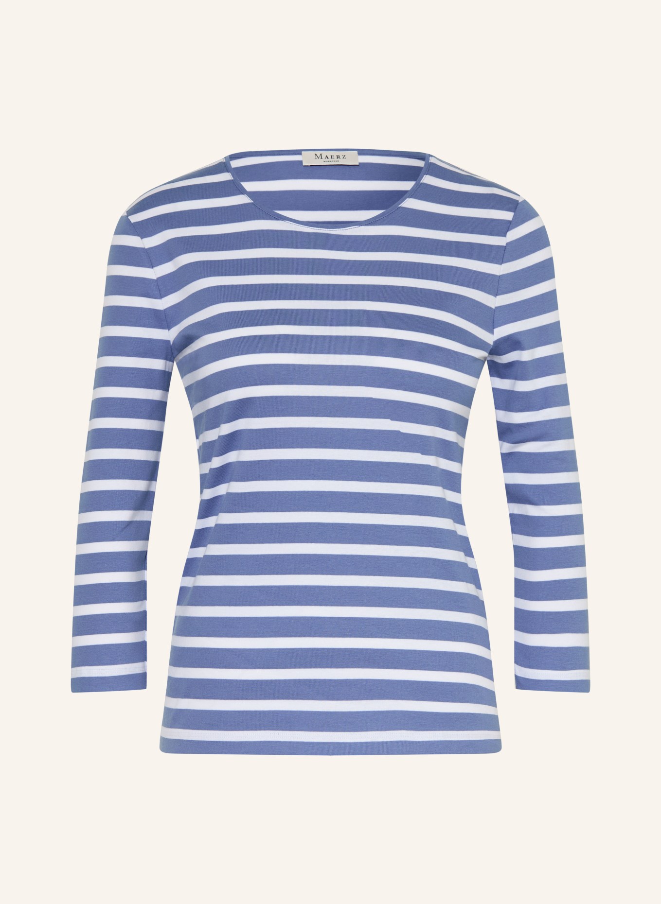 MAERZ MUENCHEN Shirt met 3/4-mouwen: BLAUWGRIJS / WIT