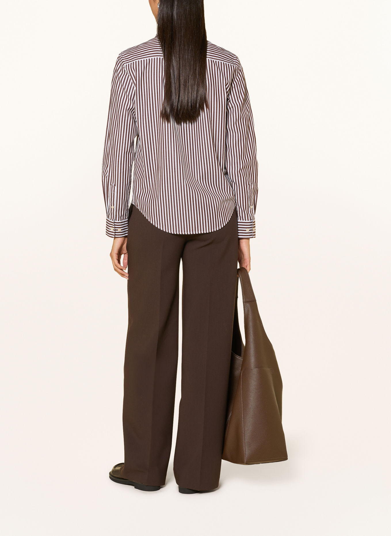 GANT Shirt blouse: BROWN / WHITE
