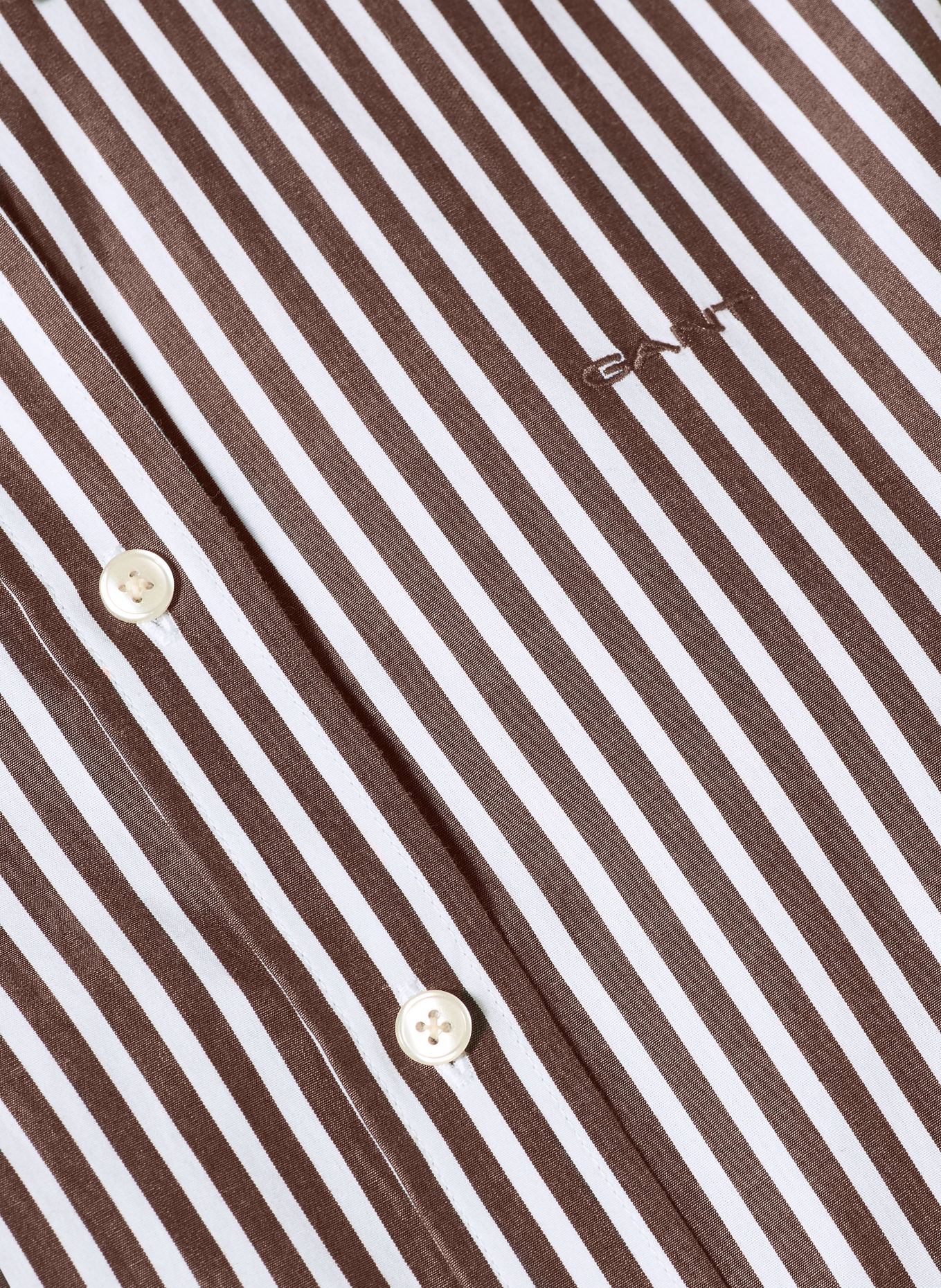 GANT Shirt blouse: BROWN / WHITE