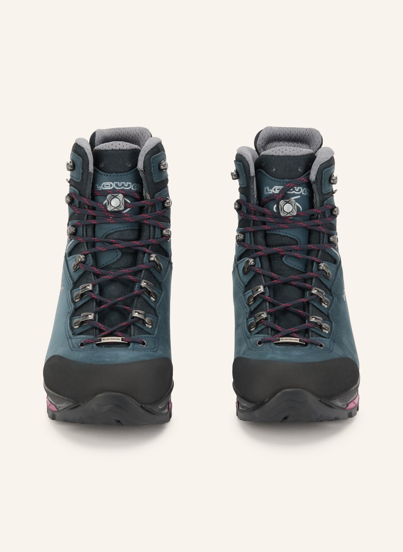 LOWA Bergschuhe MAURIA EVO GTX: PETROL / DUNKELROT / SCHWARZ