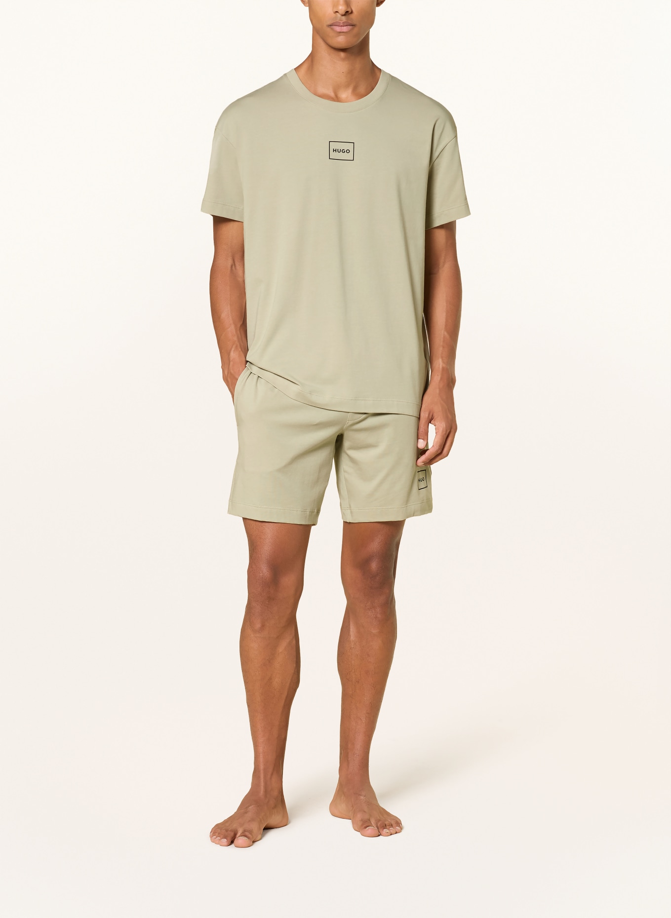 HUGO Slaapshort LAZE: BEIGE