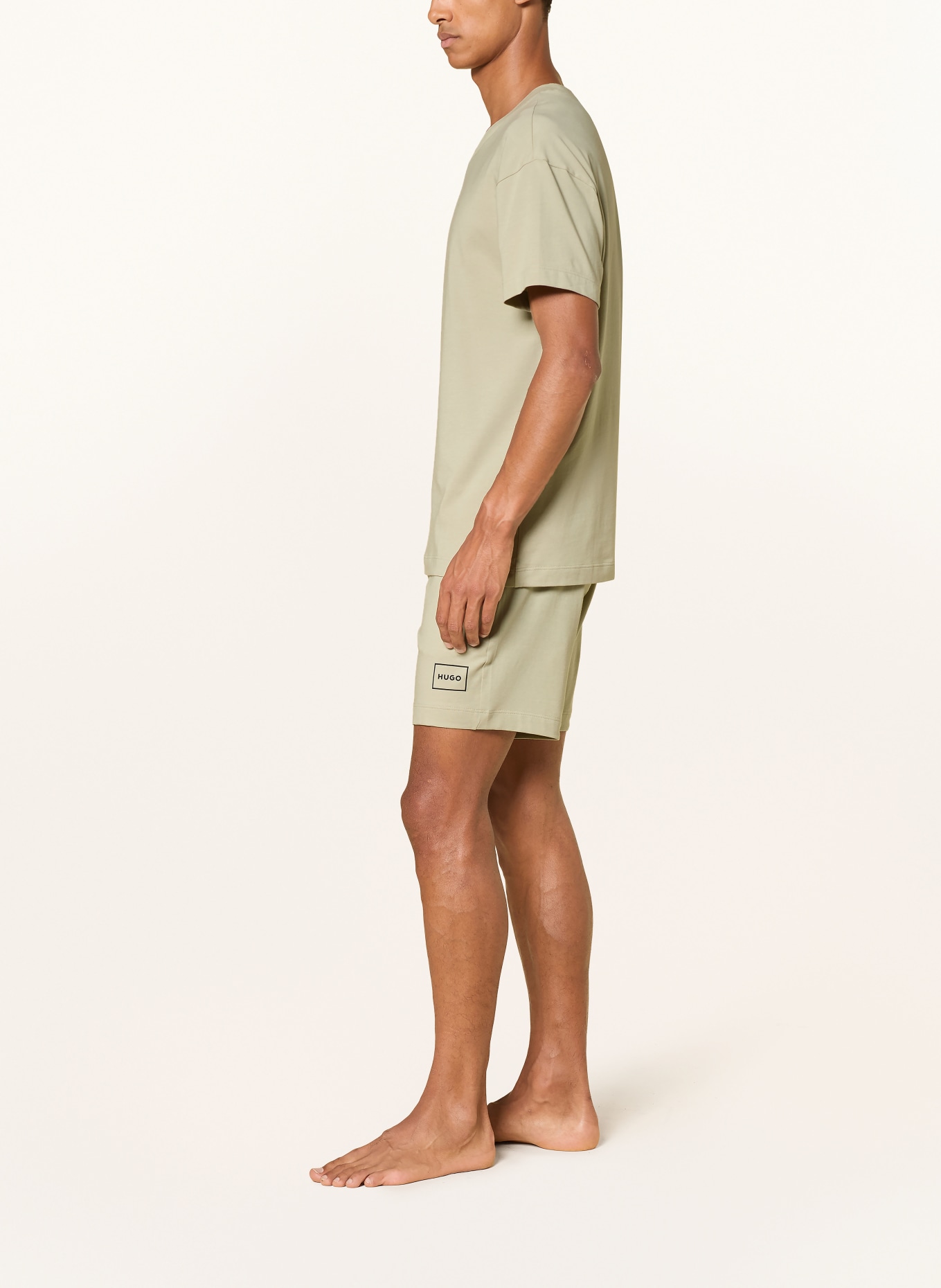 HUGO Slaapshort LAZE: BEIGE