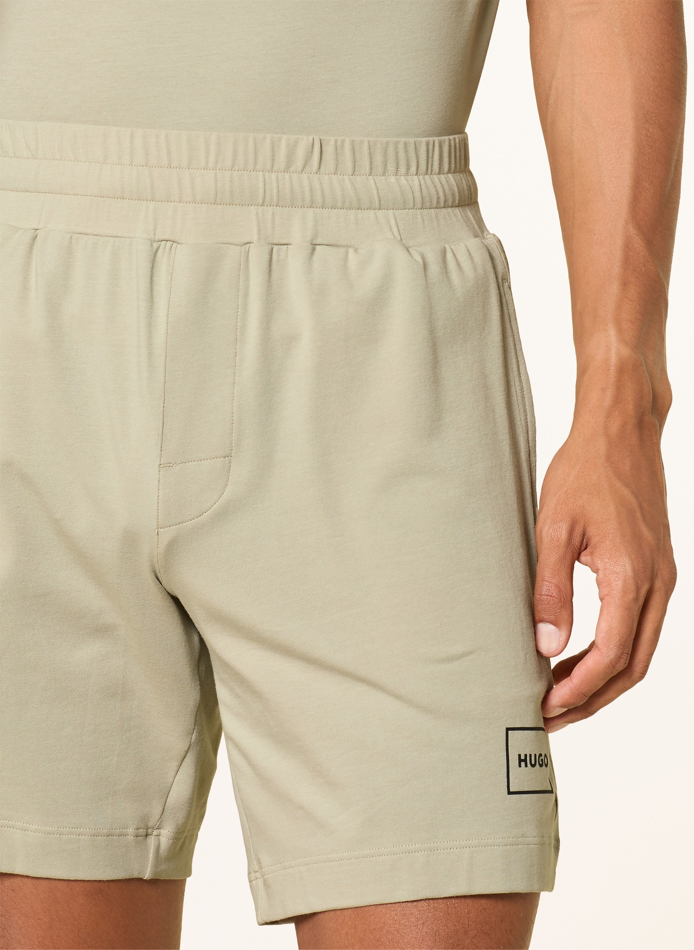 HUGO Slaapshort LAZE: BEIGE