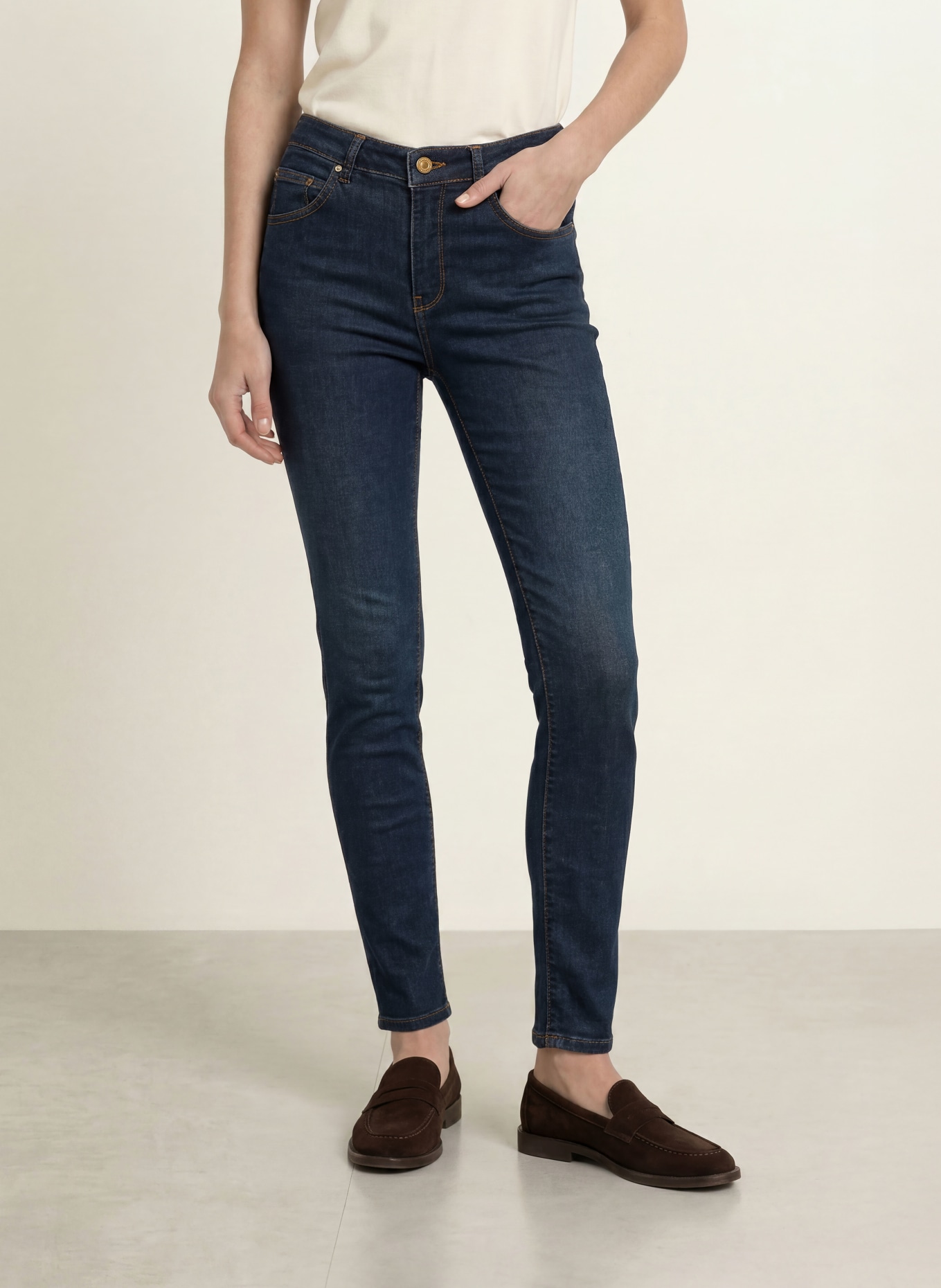 RAFFAELLO ROSSI Skinny Jeans AMAL: 889 Dunkelblau