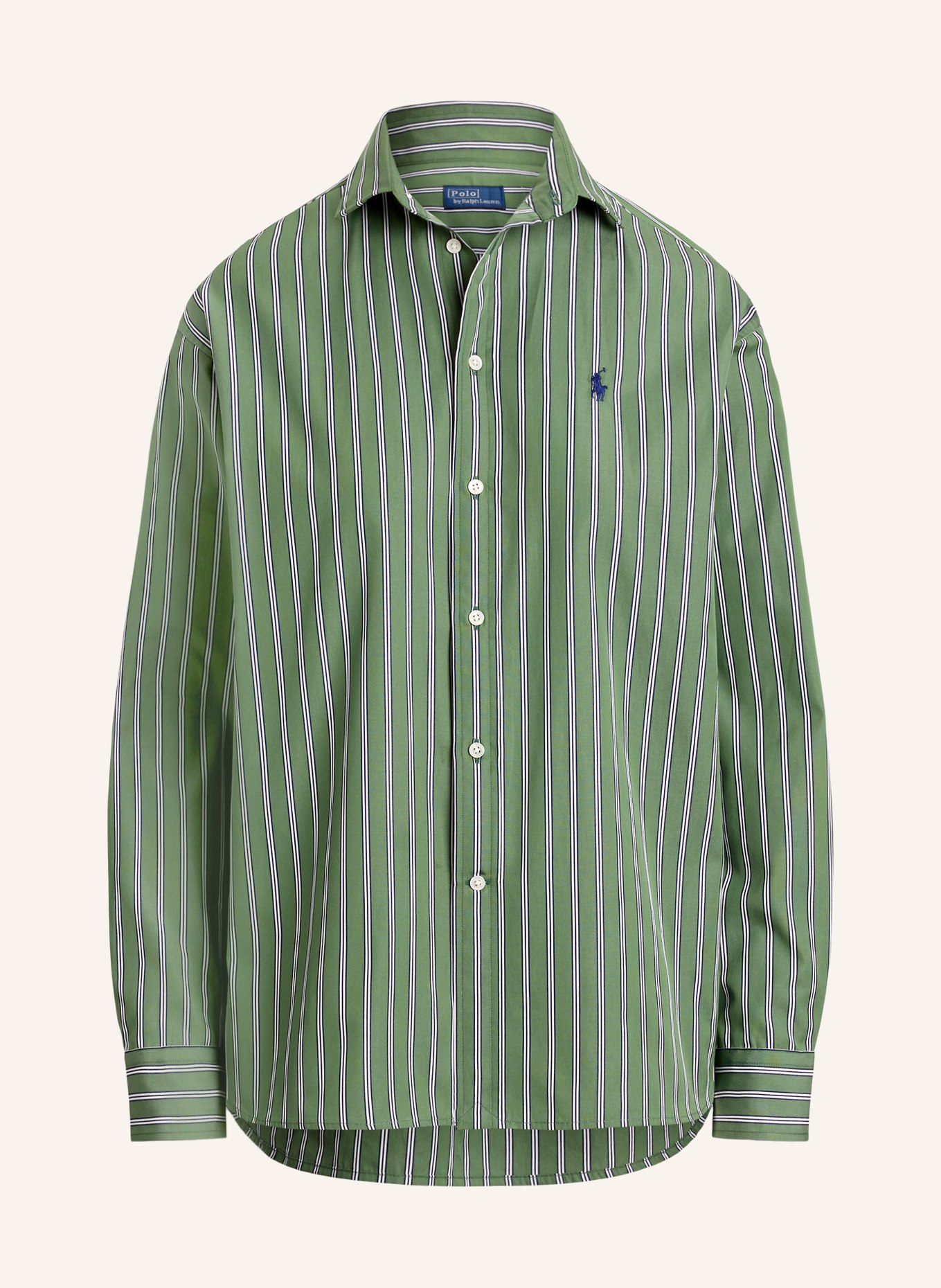 POLO RALPH LAUREN Skjortblus: GRÖN / VIT