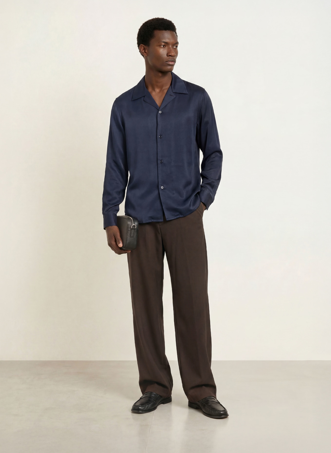 SANDRO Resorthemd Regular Fit: DUNKELBLAU