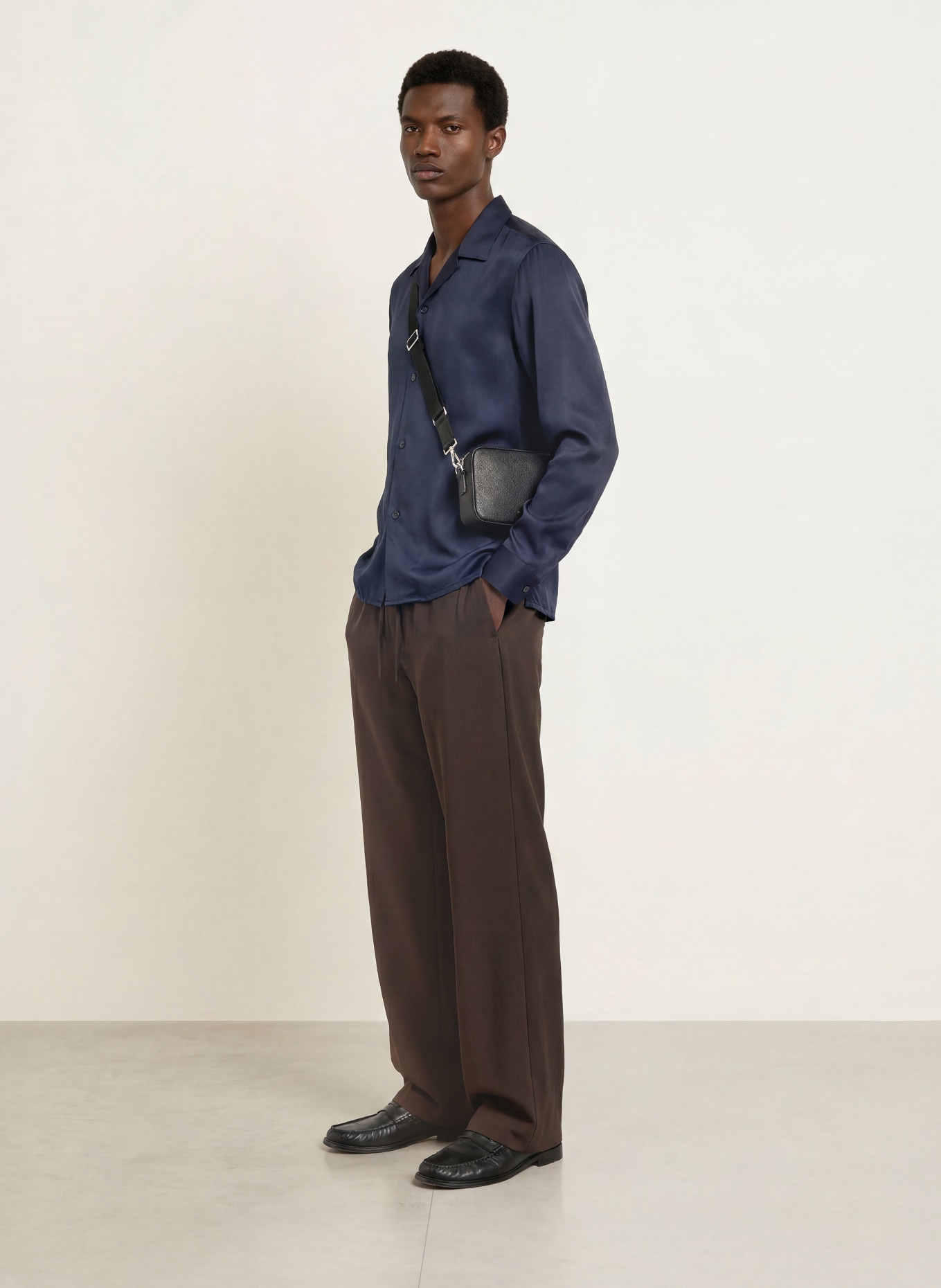SANDRO Resorthemd Regular Fit: DUNKELBLAU