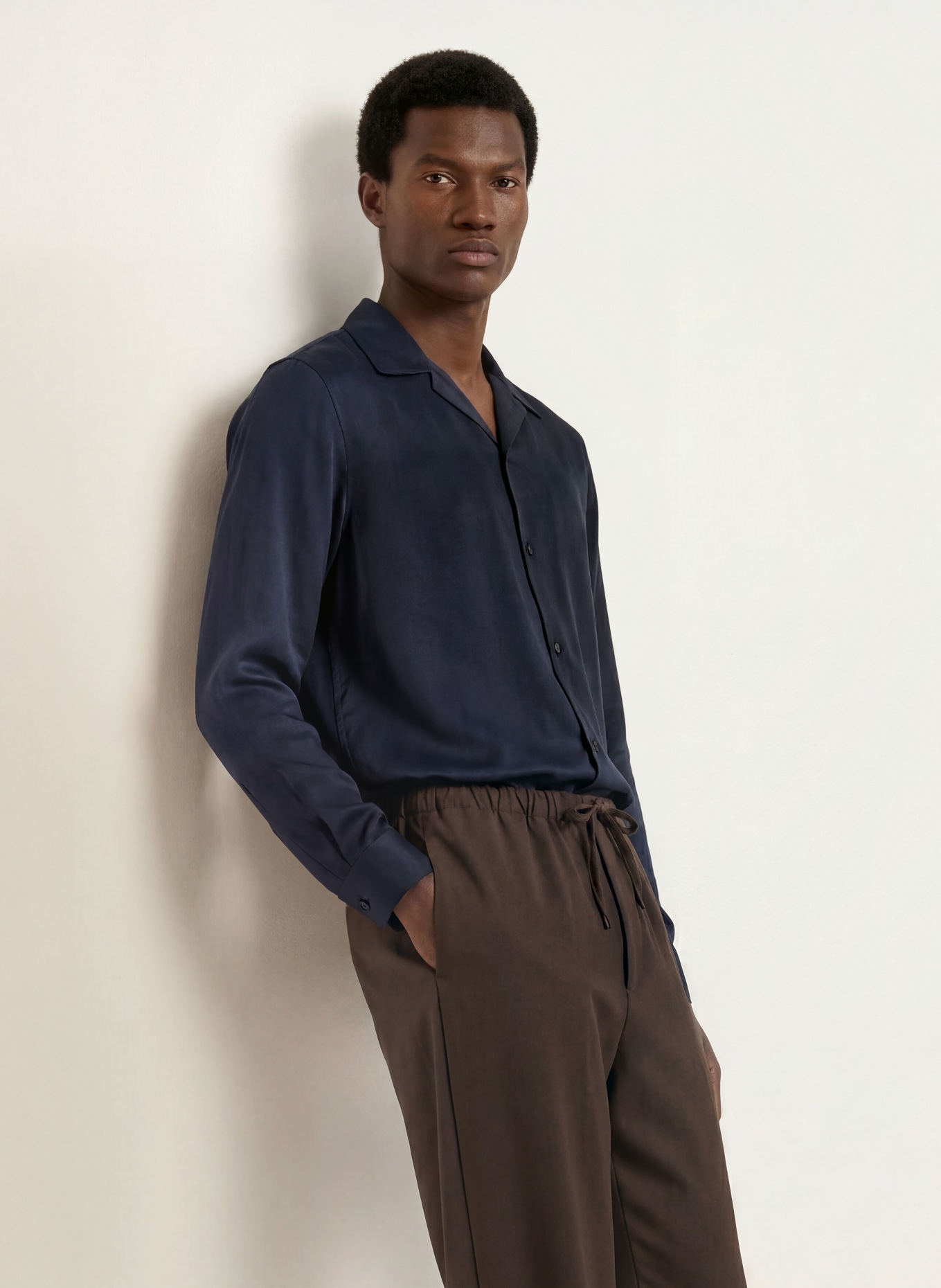 SANDRO Resorthemd Regular Fit: DUNKELBLAU