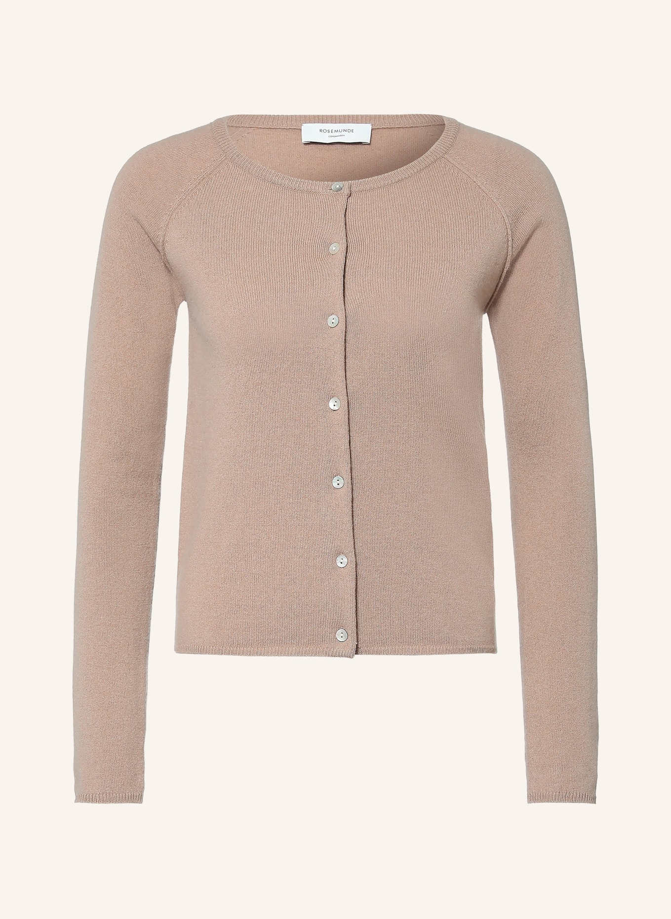 rosemunde Stickad kofta LAICA med kashmir: BEIGE