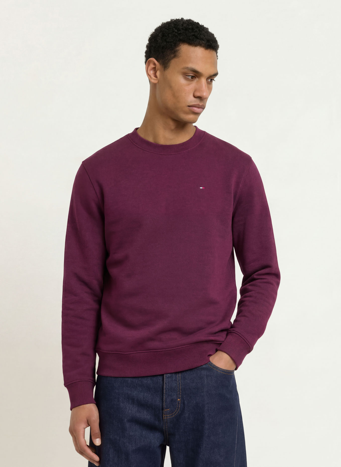 TOMMY JEANS Sweatshirt: DUNKELROT