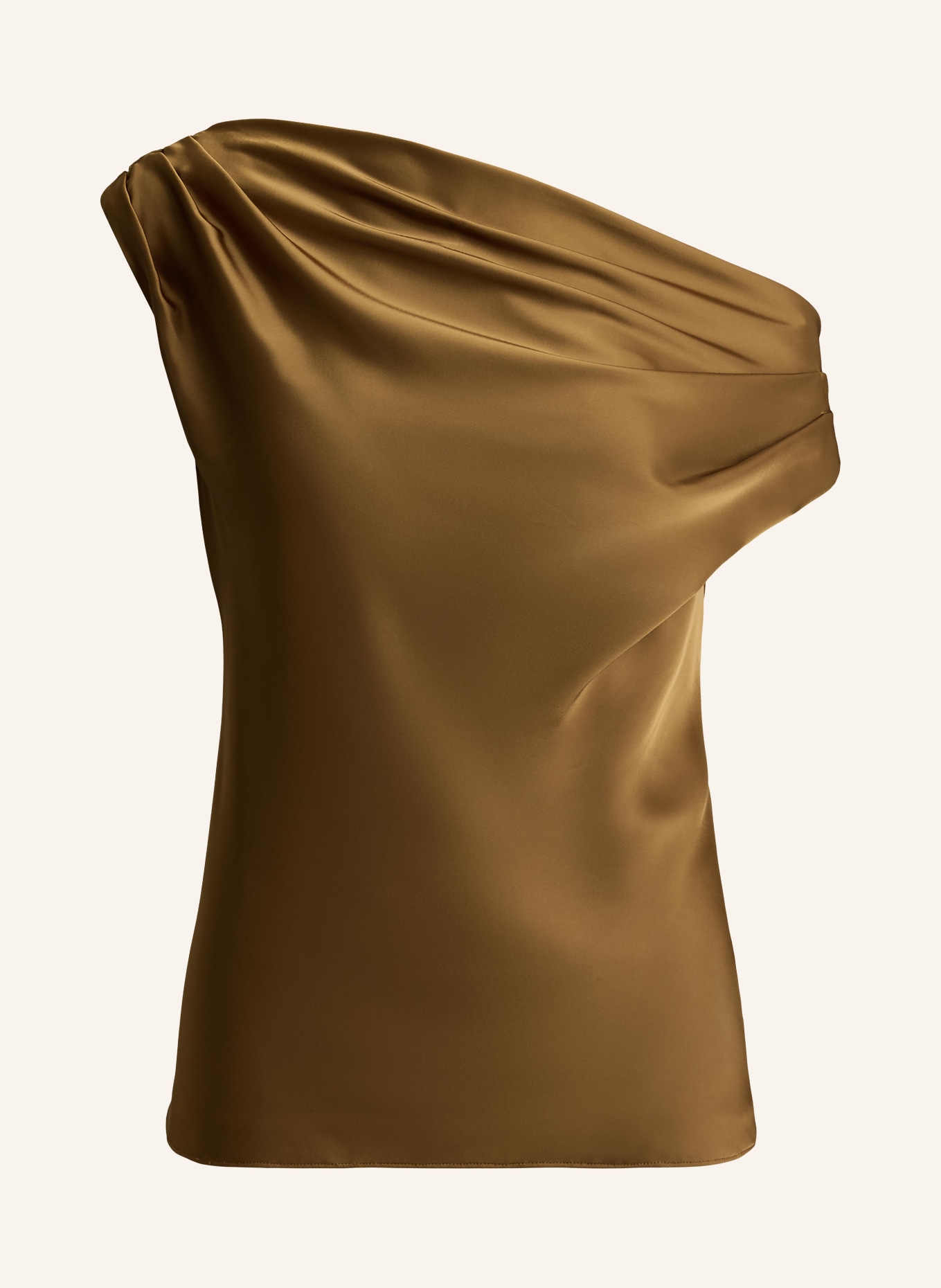 LAUREN RALPH LAUREN Top en satin: COGNAC