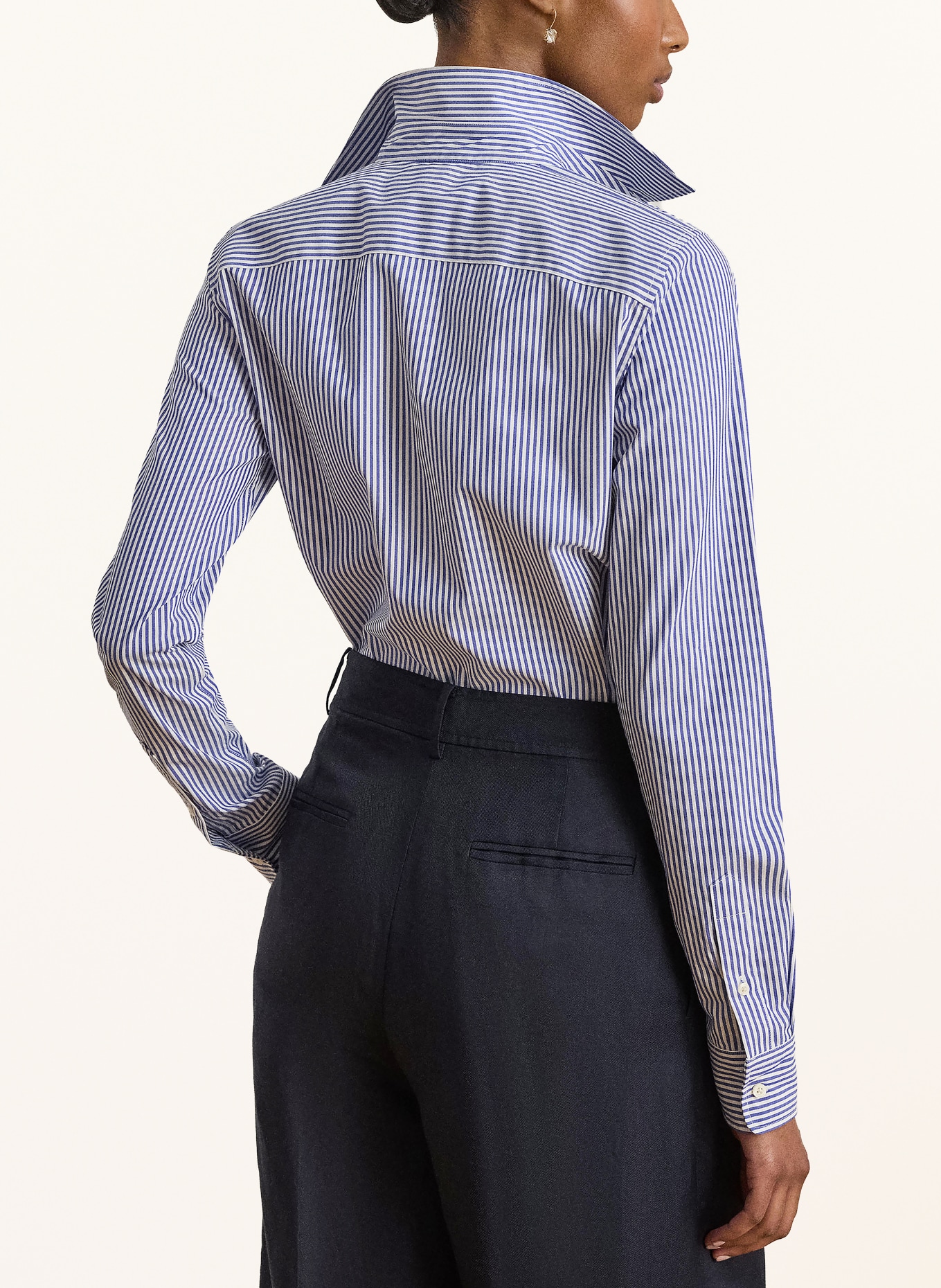 LAUREN RALPH LAUREN Hemdbluse: HELLBLAU / WEISS