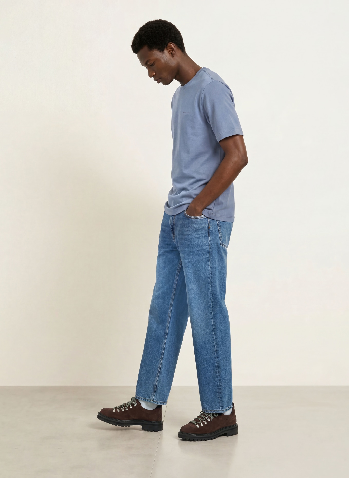 NN.07 T-shirt NAT: BLUE GRAY