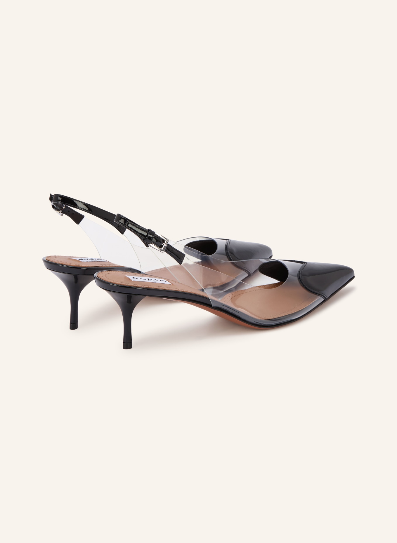 ALAÏA Slingpumps LE COEUR: SCHWARZ / SILBER