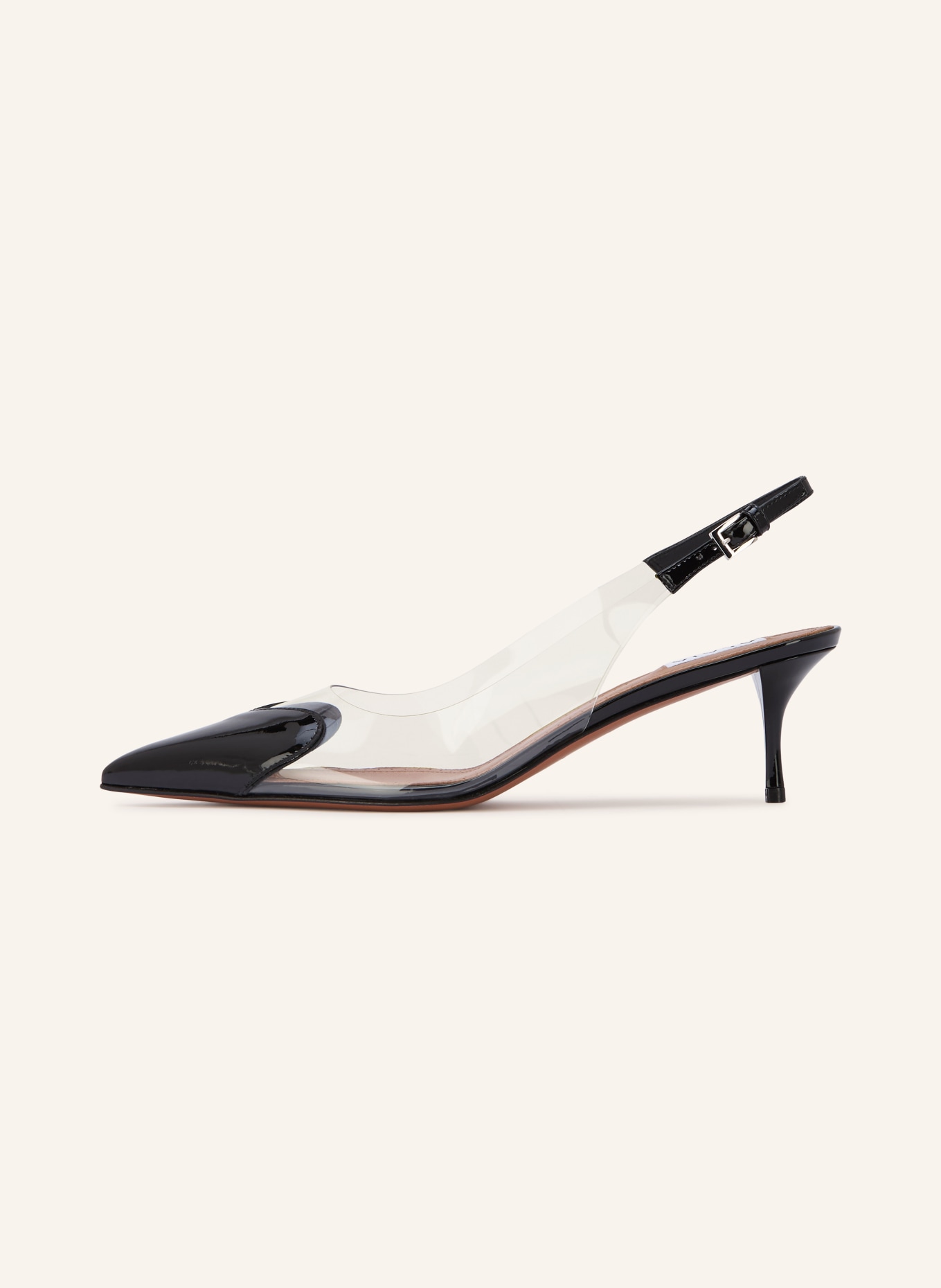 ALAÏA Slingpumps LE COEUR: SCHWARZ / SILBER