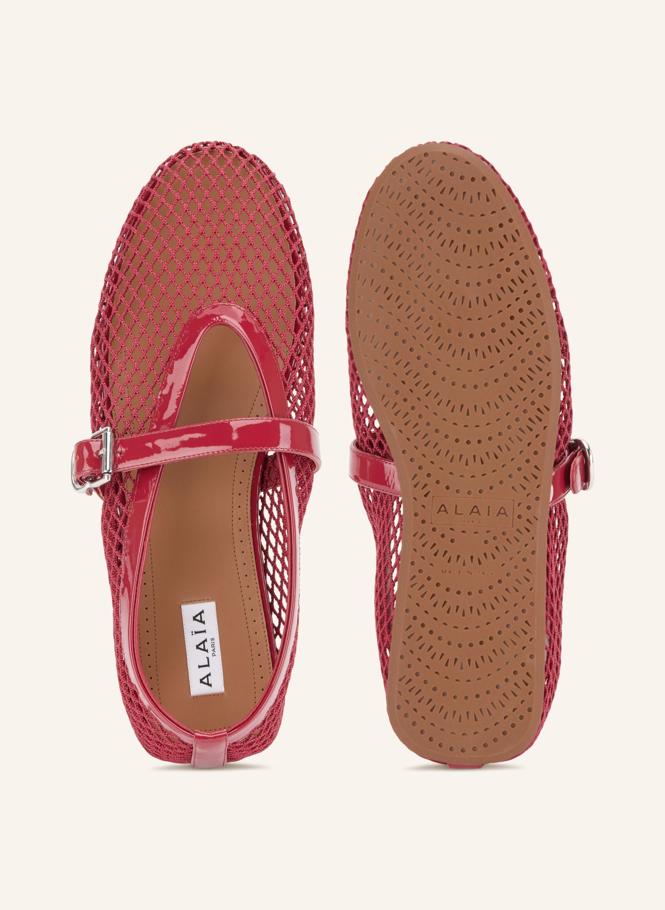 ALAÏA ballerina's: ROOD