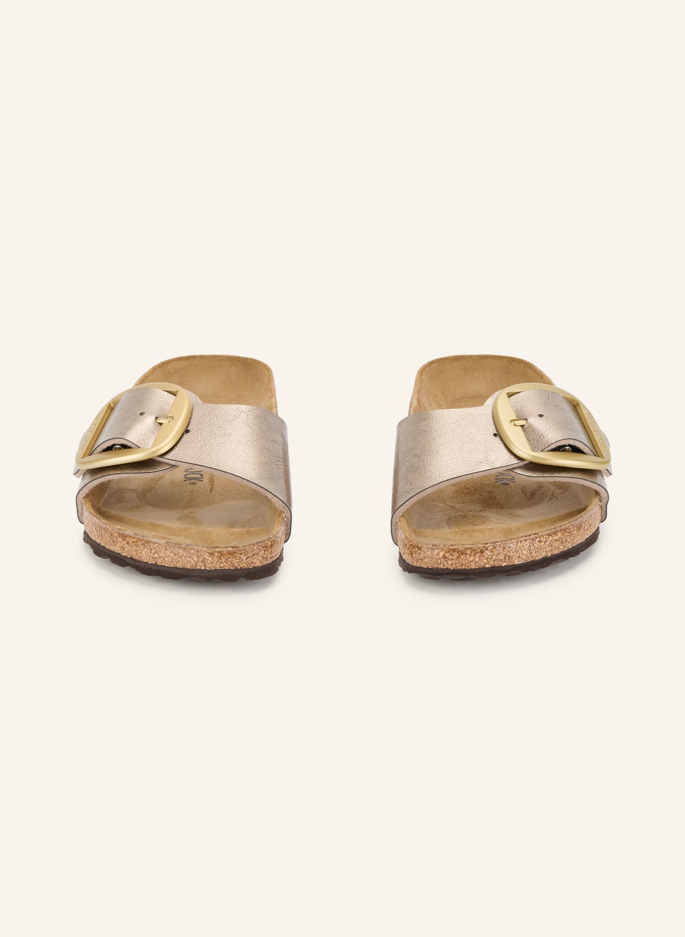 BIRKENSTOCK Pantoletten MADRID BIG BUCKLE: TAUPE / GOLD