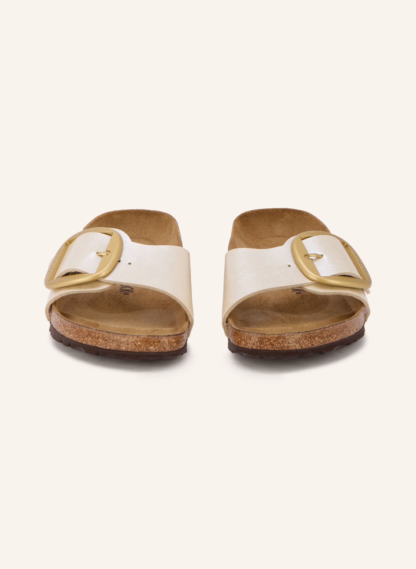 BIRKENSTOCK Pantoletten MADRID BIG BUCKLE: ECRU / GOLD