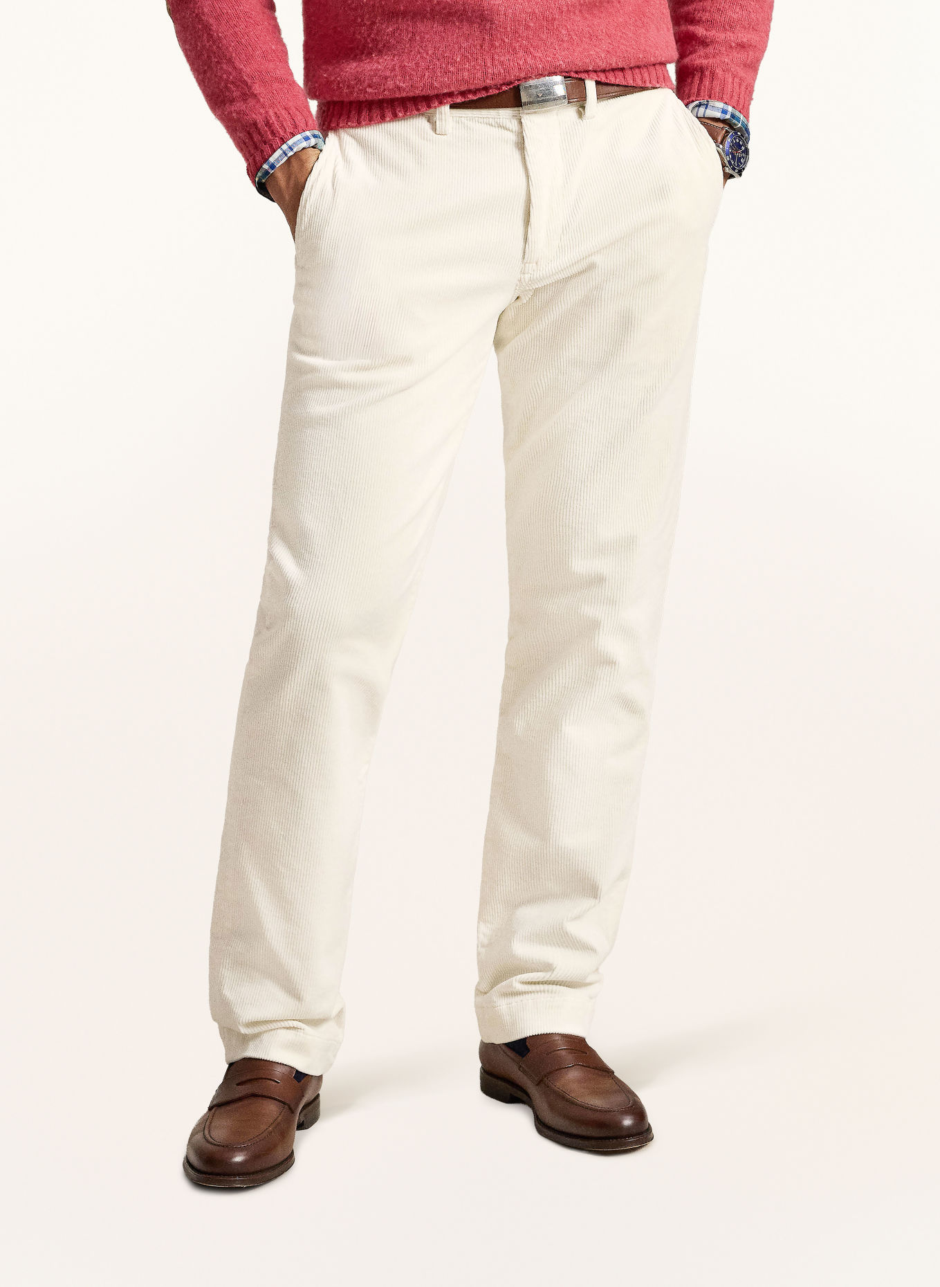 POLO RALPH LAUREN Cordchino Stretch Straight Fit: CREAM