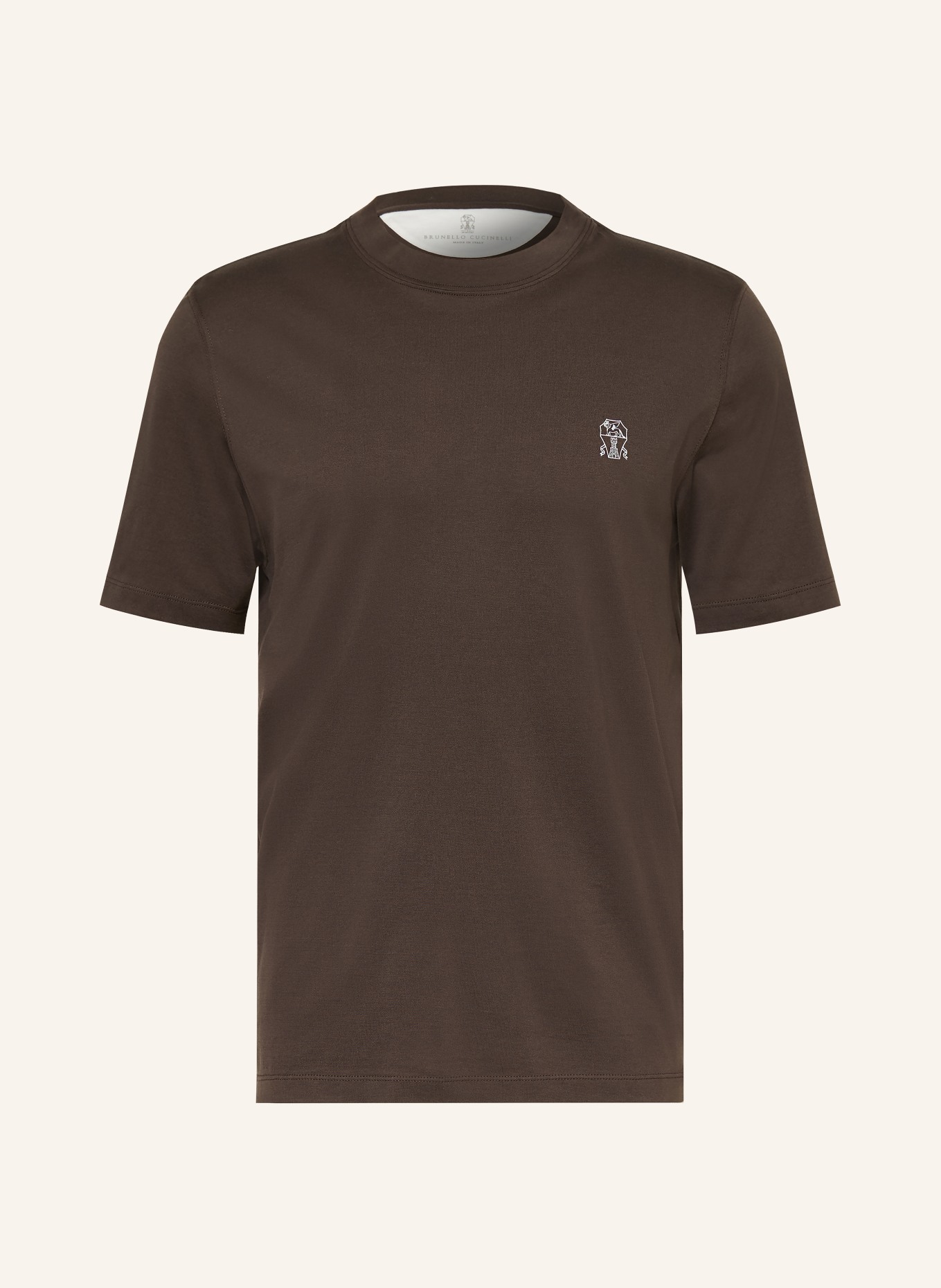BRUNELLO CUCINELLI T-shirt: CIEMNOBRĄZOWY