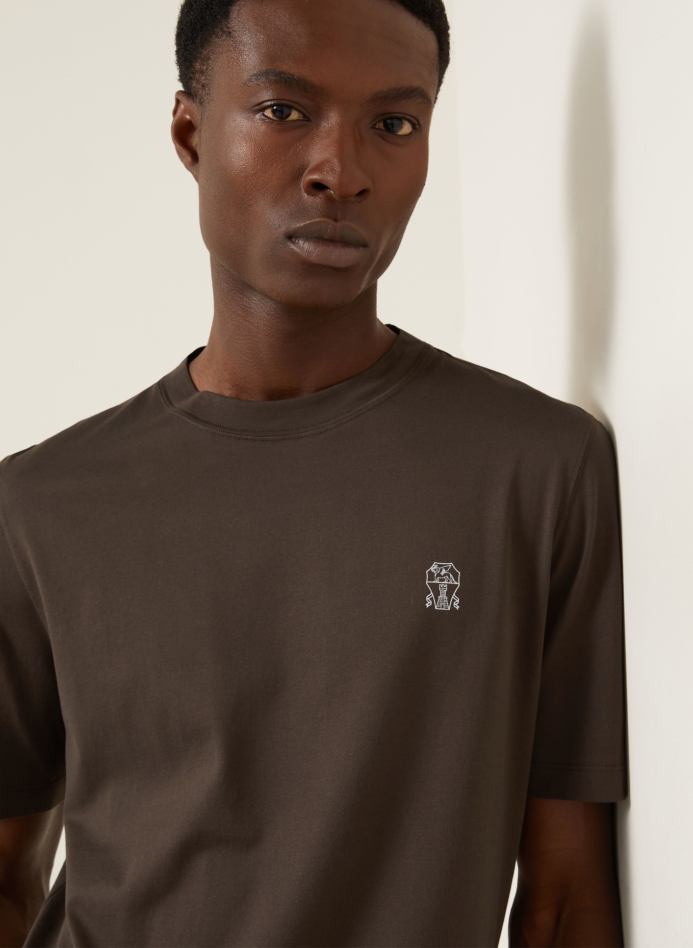 BRUNELLO CUCINELLI T-shirt: CIEMNOBRĄZOWY
