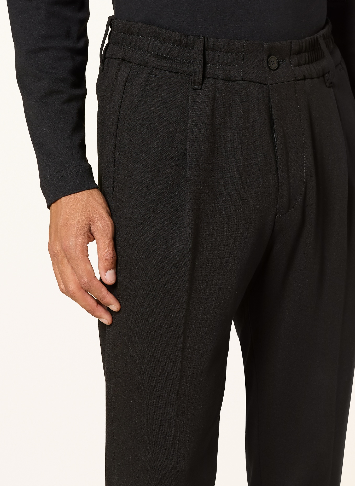 DRYKORN Pantalon de costume CHASY style jogging coupe extra slim: 1000 SCHWARZ