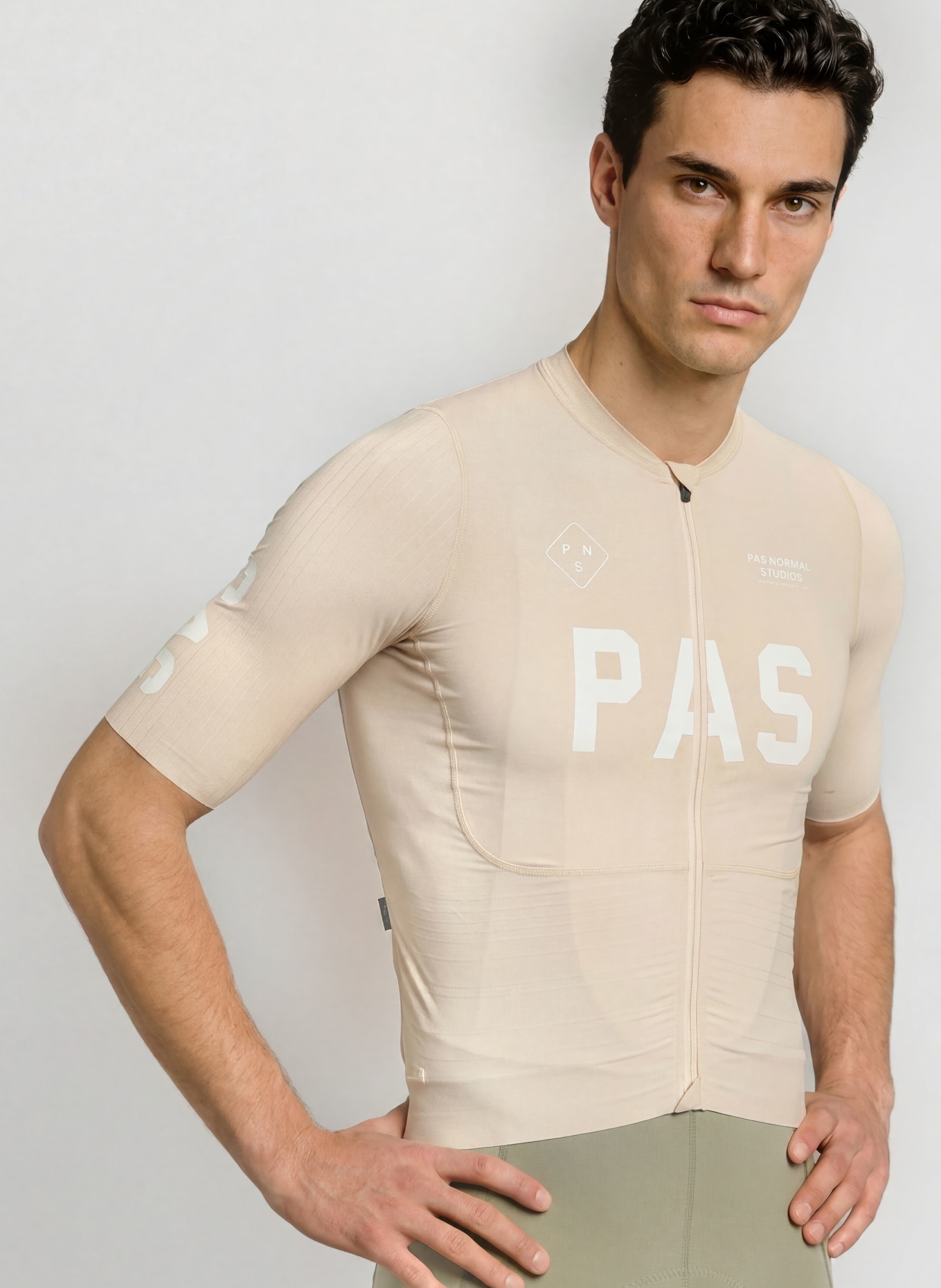 PAS NORMAL STUDIOS Radtrikot PAS MECHANISM PRO: CREME / WEISS