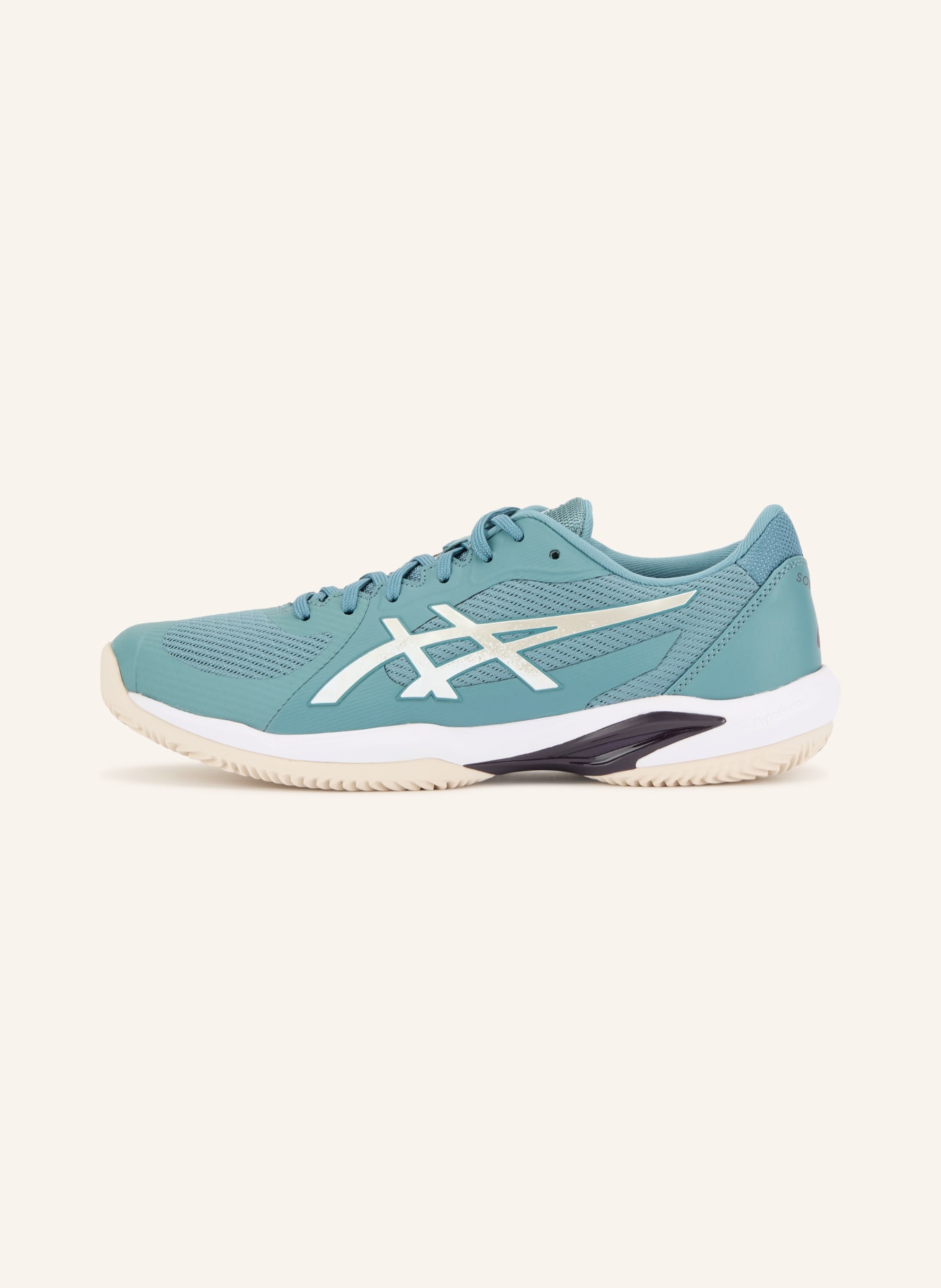 ASICS Tennisschuhe SOLUTION SWIFT FF2 CLAY: PETROL / SILBER / WEISS