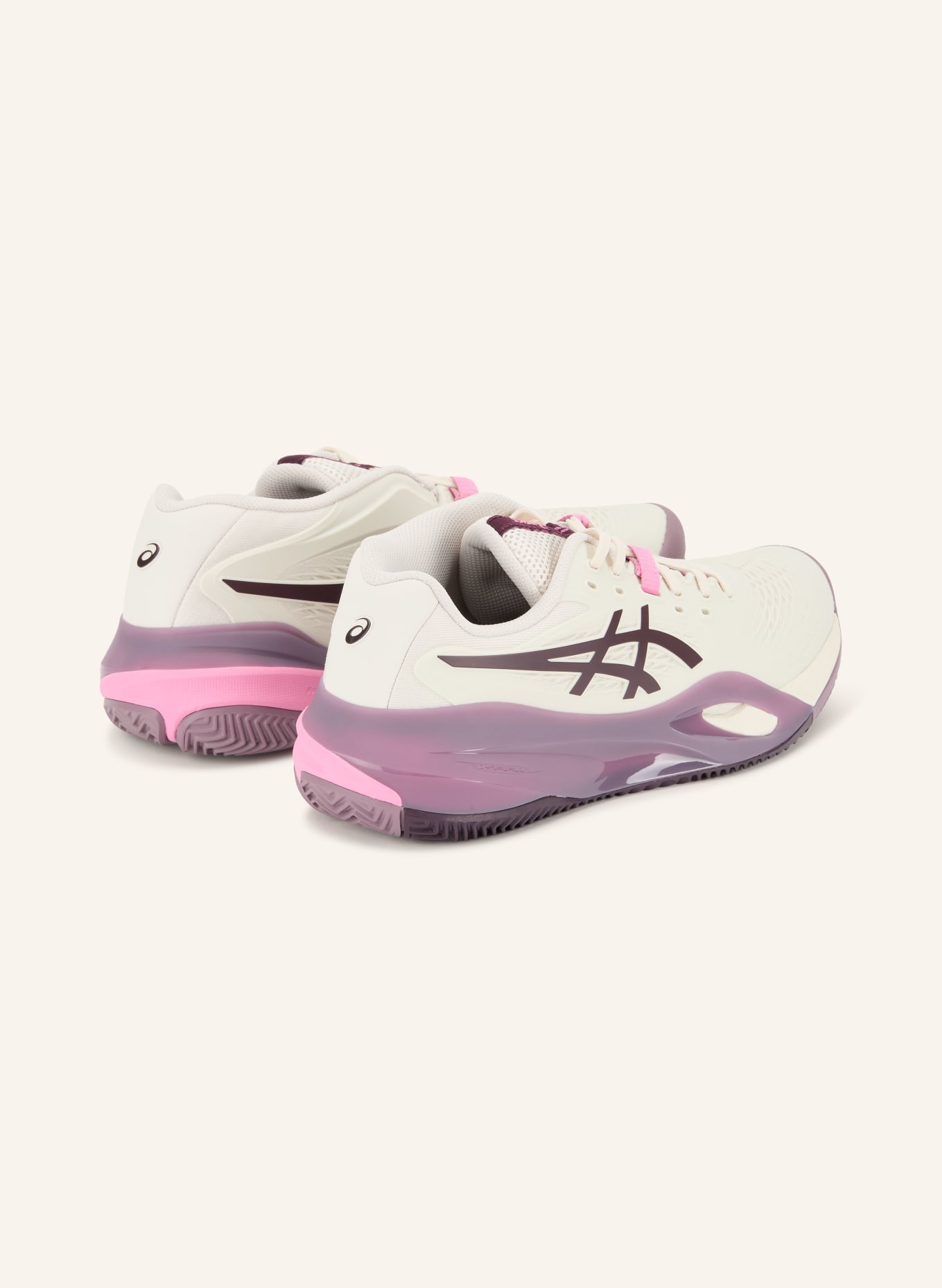 ASICS Chaussures de tennis GEL-RESOLUTION X CLAY: CRÈME / ROSE / LILAS FONCÉ