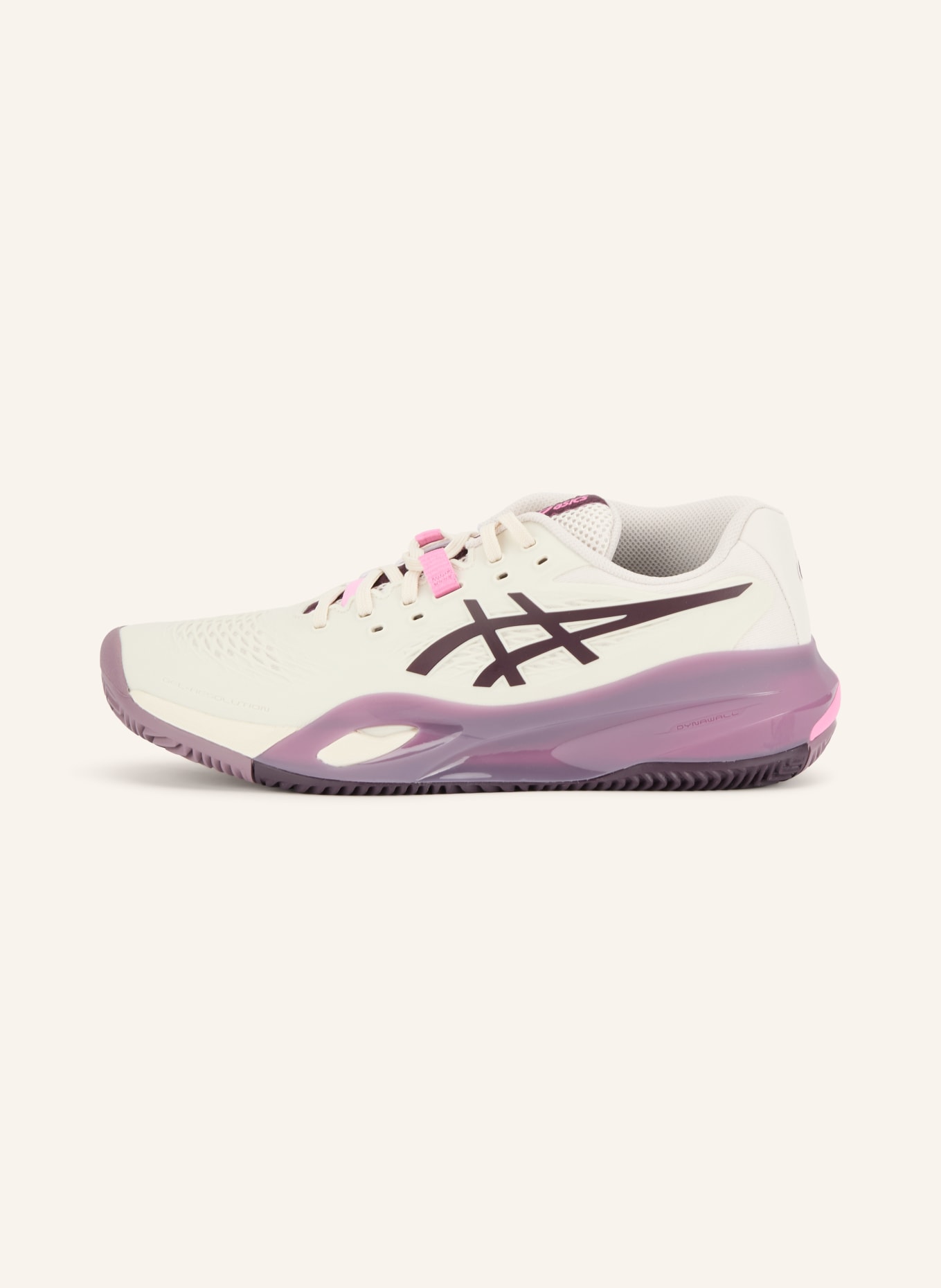 ASICS Chaussures de tennis GEL-RESOLUTION X CLAY: CRÈME / ROSE / LILAS FONCÉ