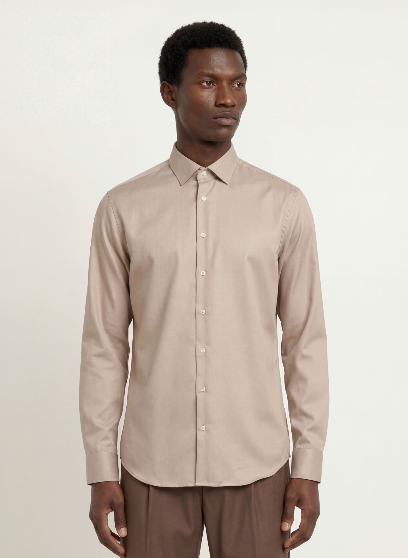 seidensticker Overhemd Shaped Fit: BEIGE