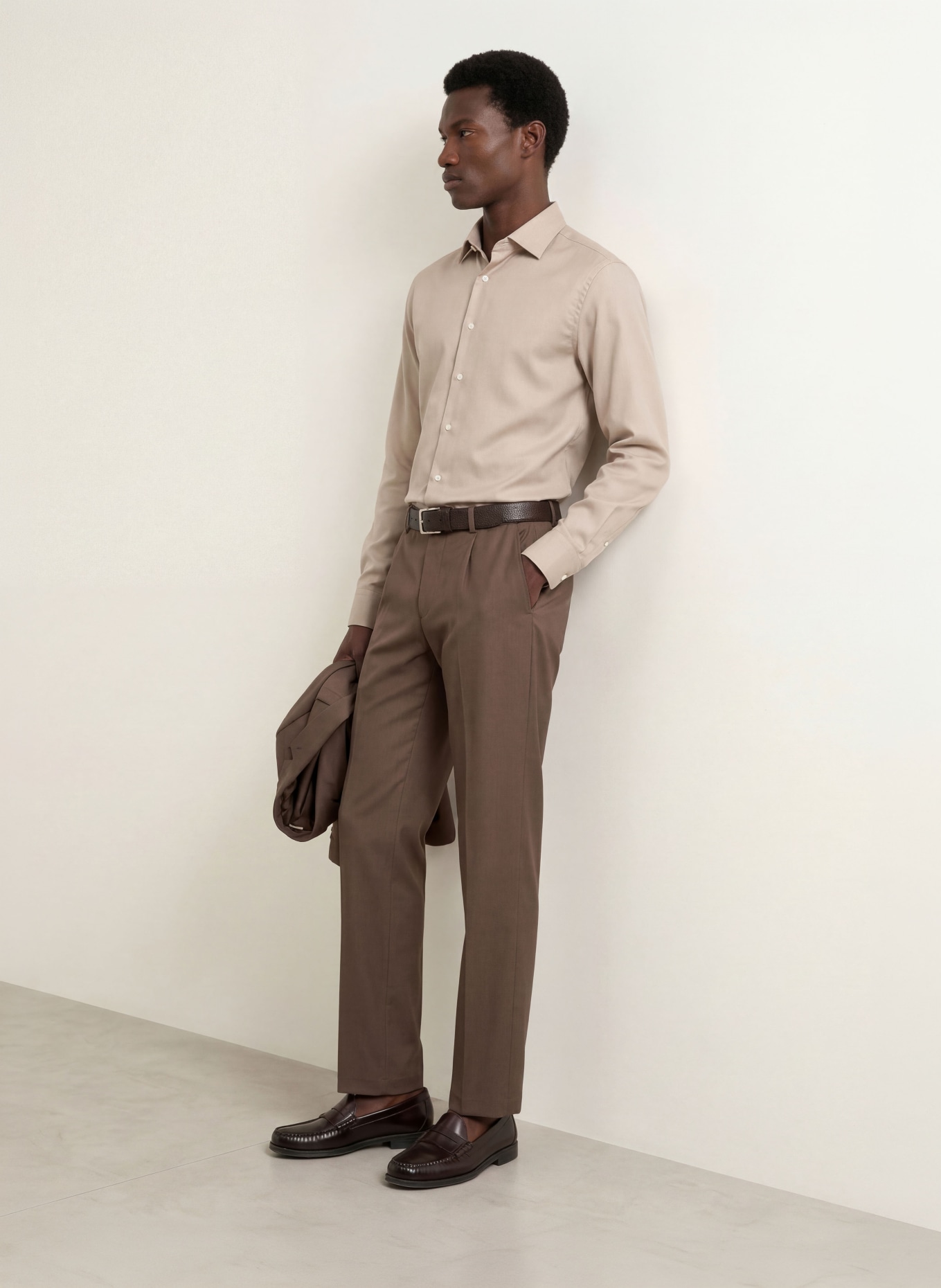 seidensticker Overhemd Shaped Fit: BEIGE