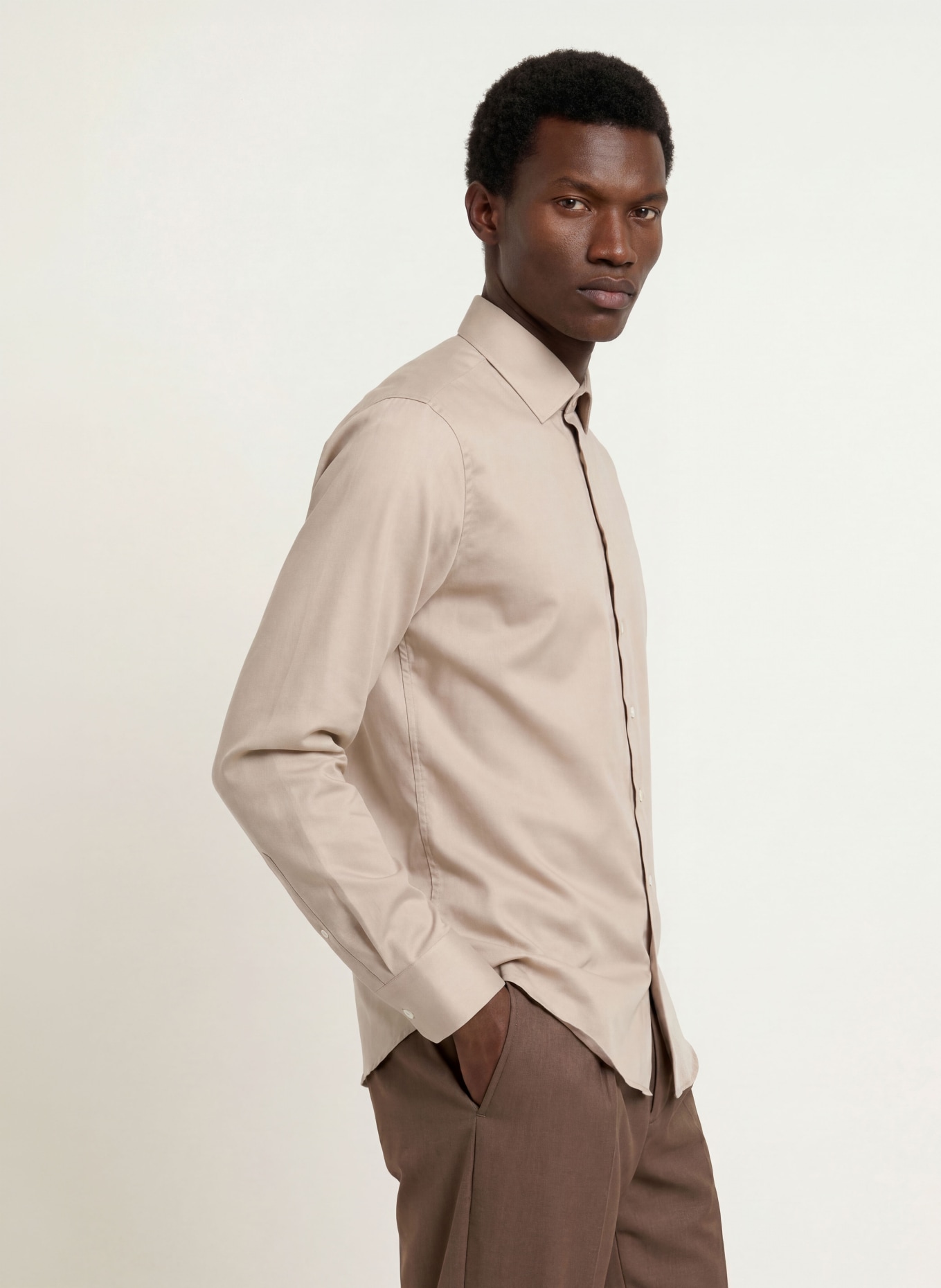 seidensticker Overhemd Shaped Fit: BEIGE