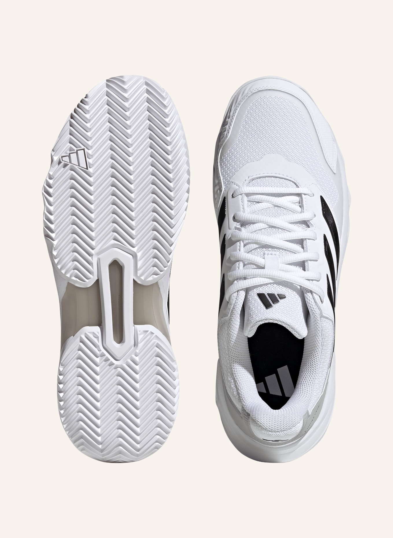 adidas DEFIANT SPEED 2 tennis shoes: WHITE / BLACK